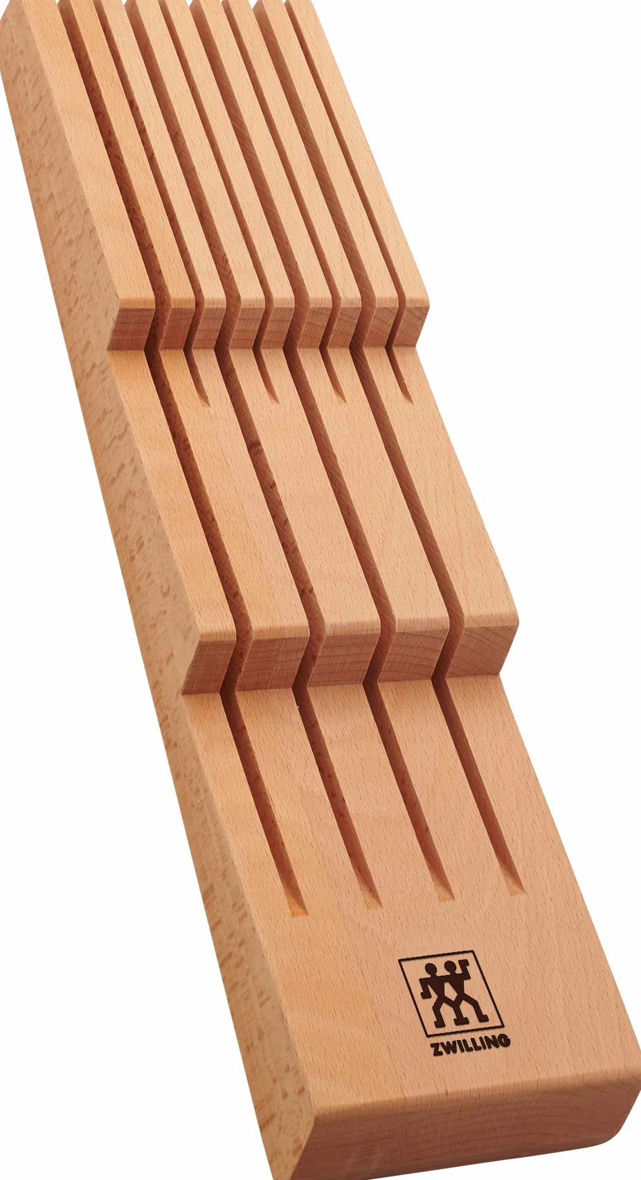 ZWILLING Organizador de cajón para cuchillos de cocina, Soporte de madera, 8 cuchillos, Marrón