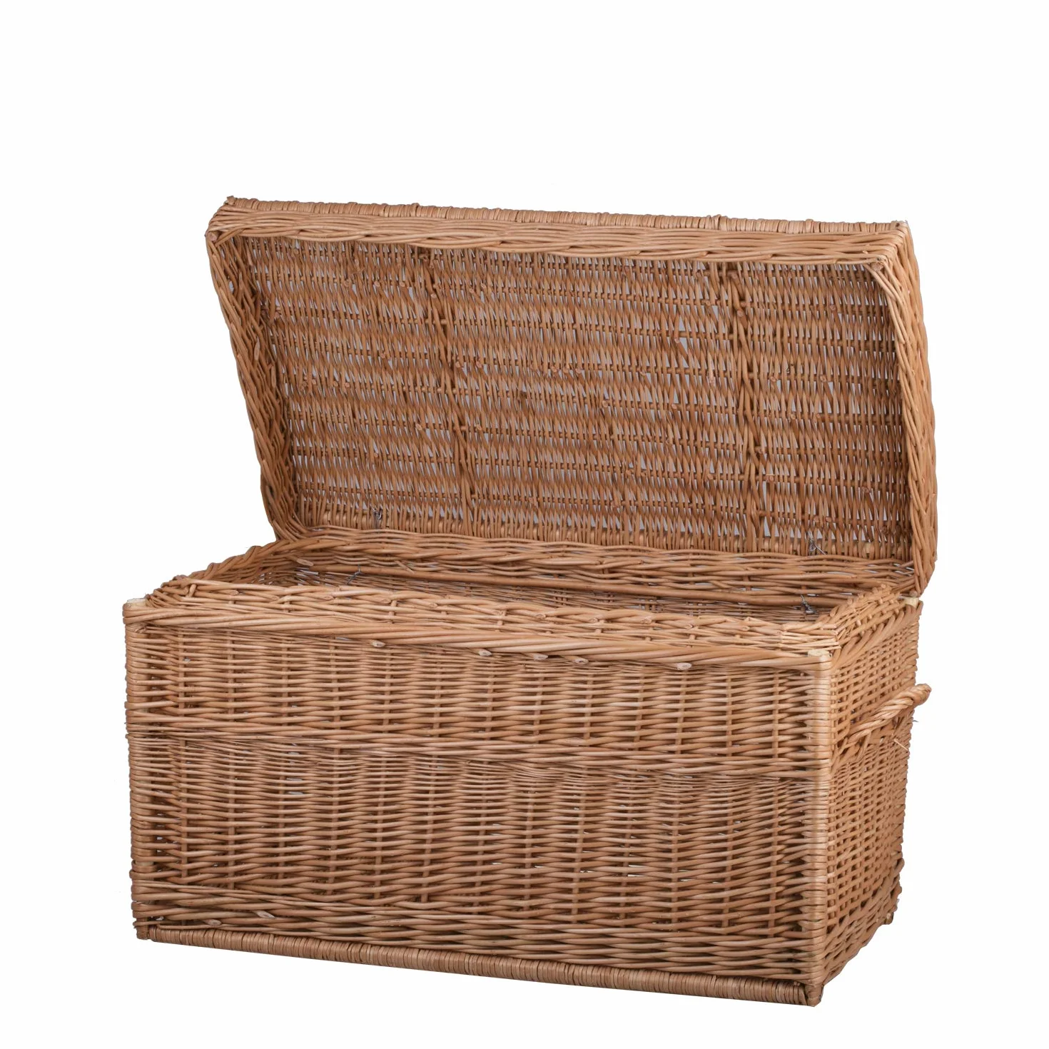 e-wicker24 Alles aus Weide Cesta de mimbre para guardar objetos y como cesta de ropa o cesta de juguetes, armario de lavandería para ropa sucia de mimbre trenzado (natural)