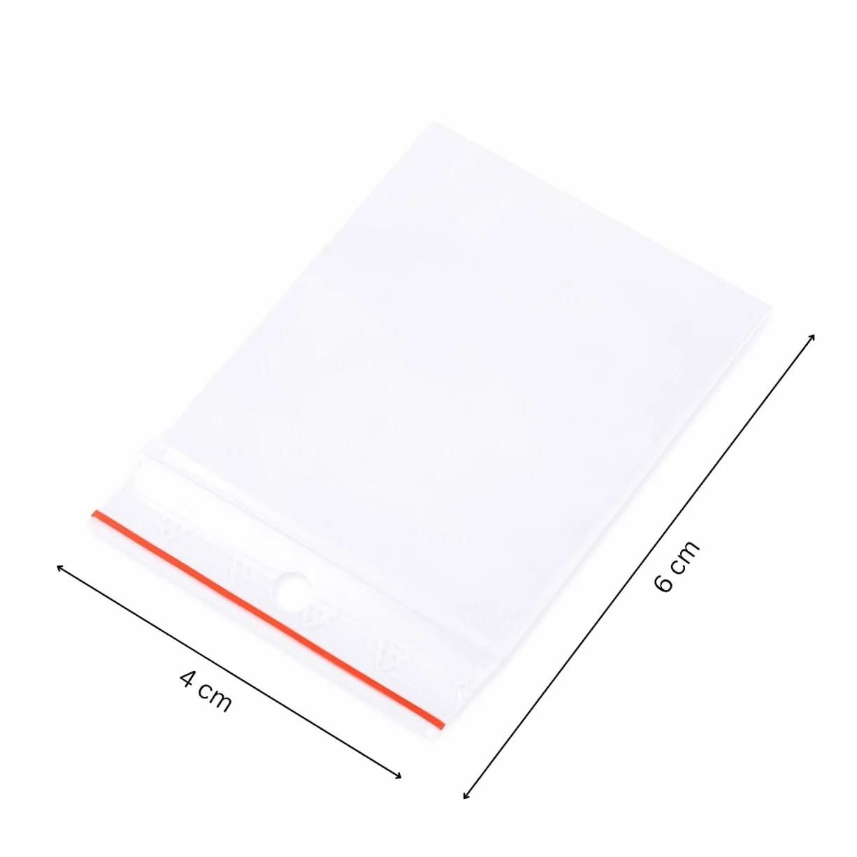 Bolsas de Plástico Transparente con Cierre Zip 4 x 6 cm, 100 Unidades