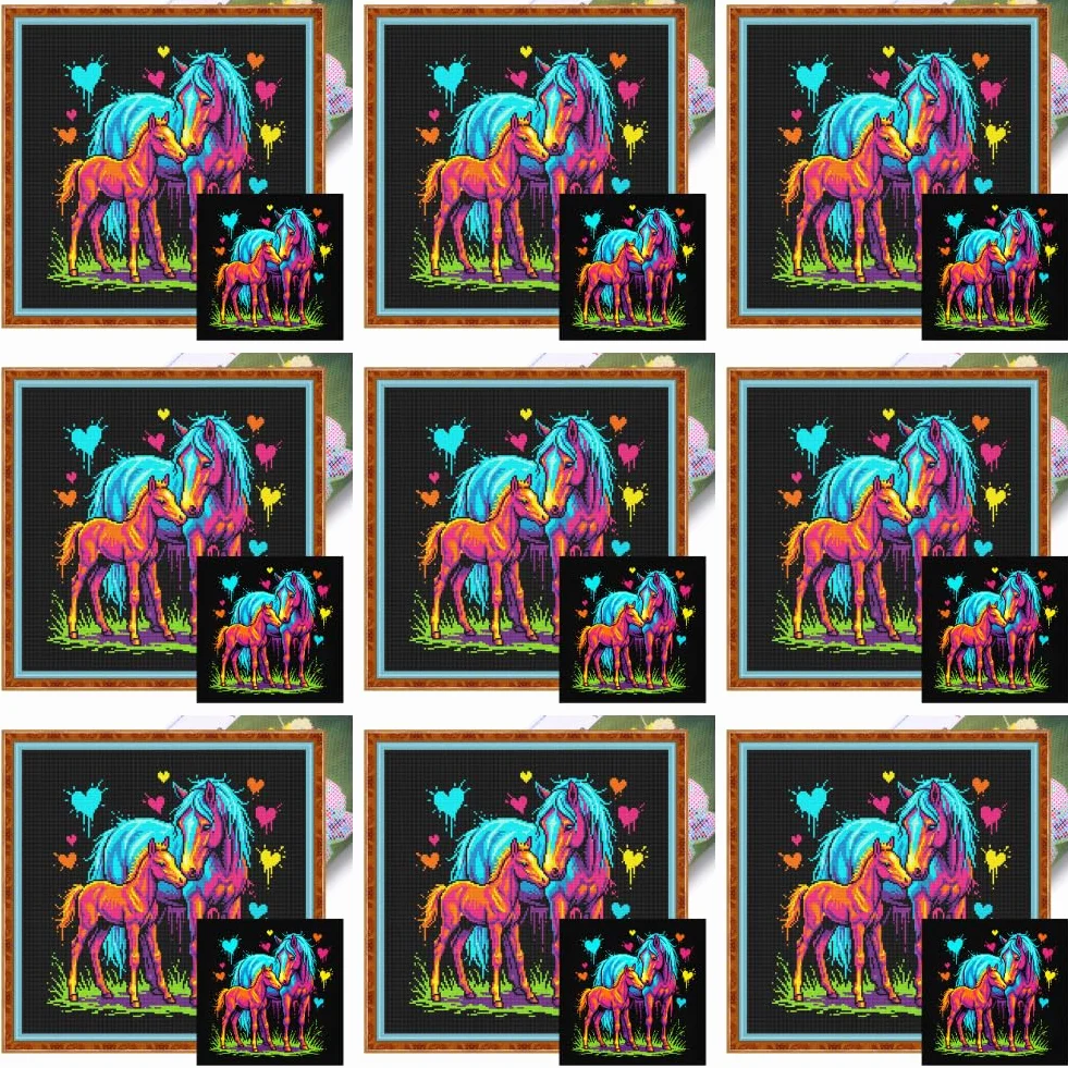 Kexpery Kit completo de bordado de punto de cruz 14CT, 30x30 cm, ideal para principiantes, decoración del hogar y manualidades creativas