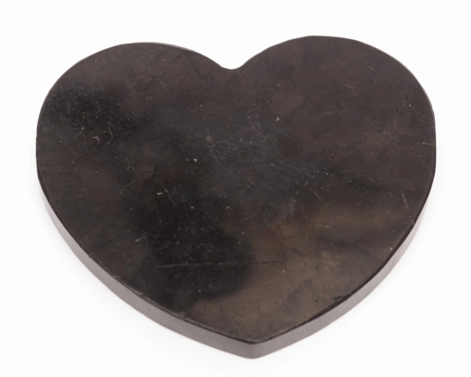 Igox Shungite Pulido Placa Corazón Azulejo 100 mm Piedras Shungite Curación, DD22