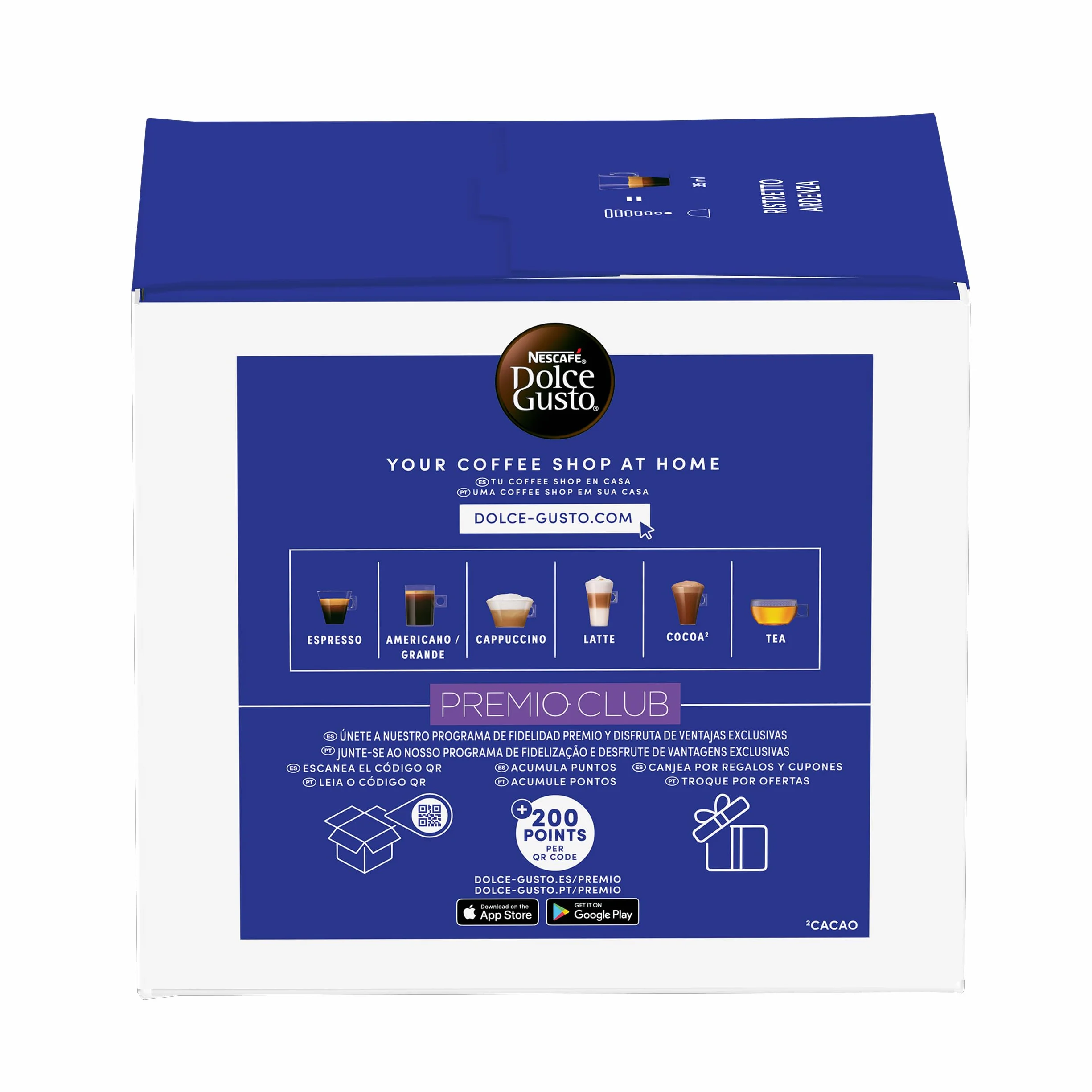 NESCAFÉ Dolce Gusto Espresso Ristretto Ardenza Cápsulas de Café, 90 Cápsulas, Intensidad 11, Café arábica
