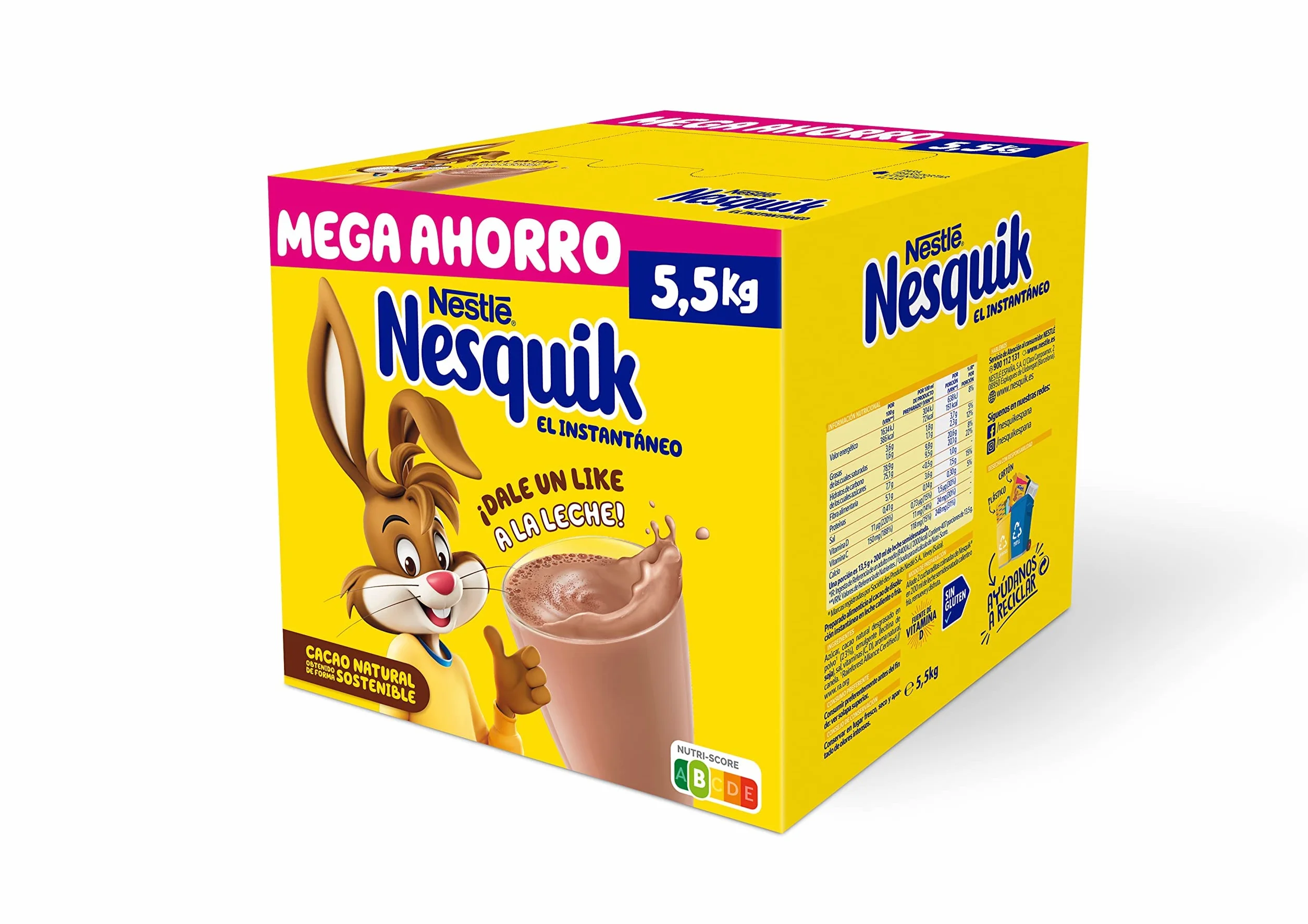 NESTLÉ NESQUIK Instantáneo Cacao Soluble 5.5kg Estuche