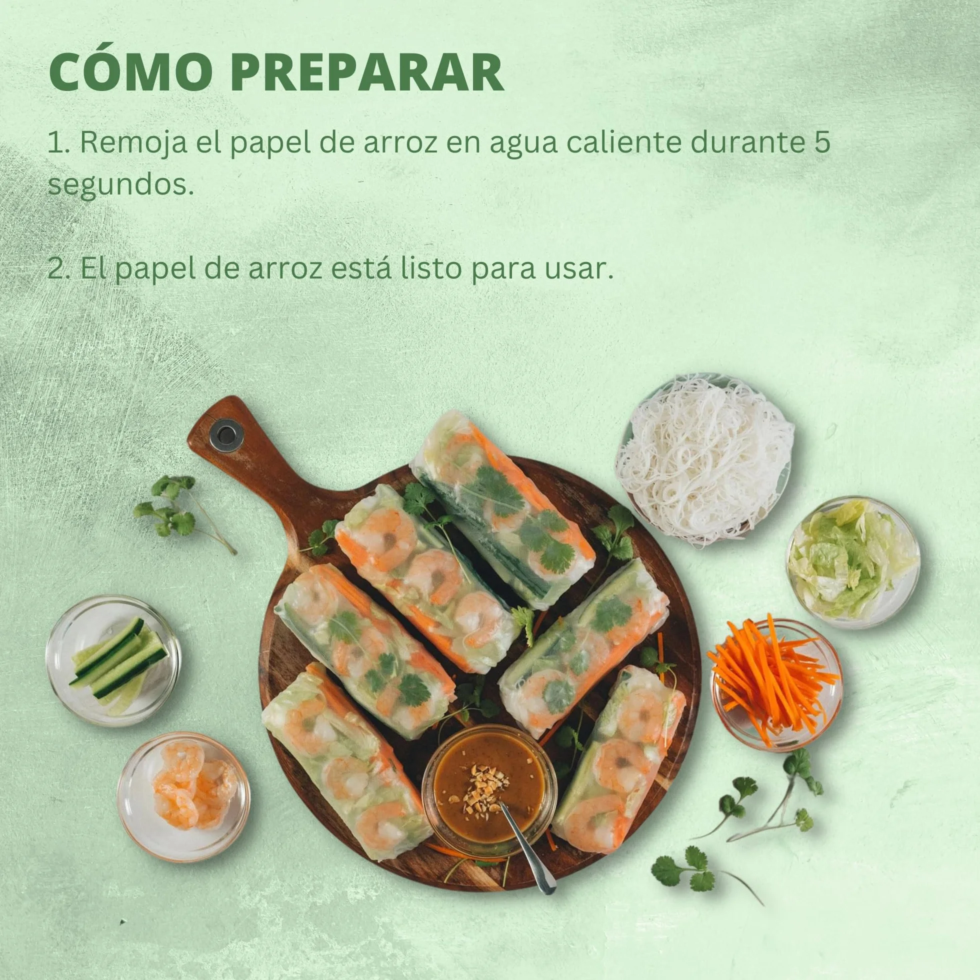 BAMBOO TREE Papel de Arroz 22 cm Cuadrado 400 GR
