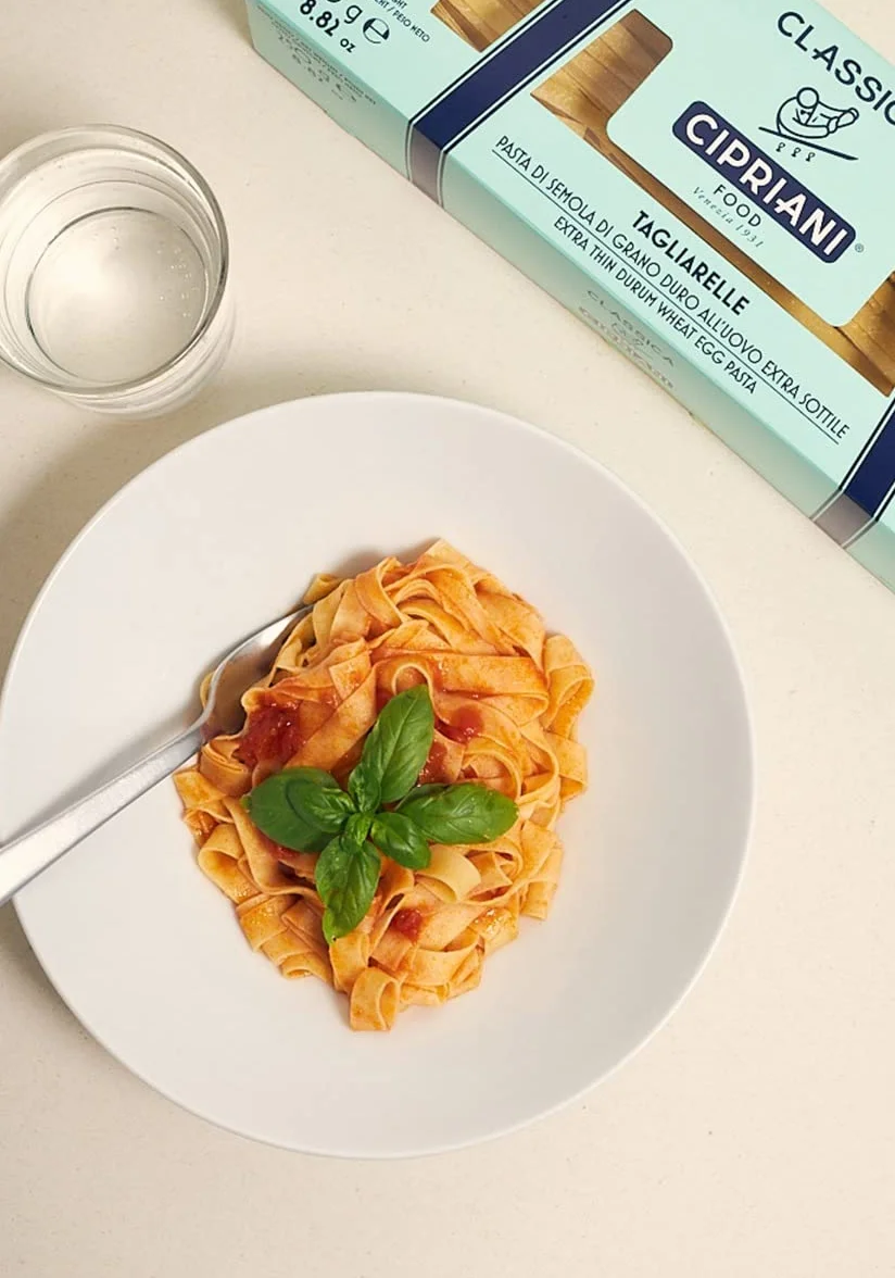 Cipriani Tagliarelle Pasta Italiana de Sémola de Trigo Duro al Huevo Extrafina 250g