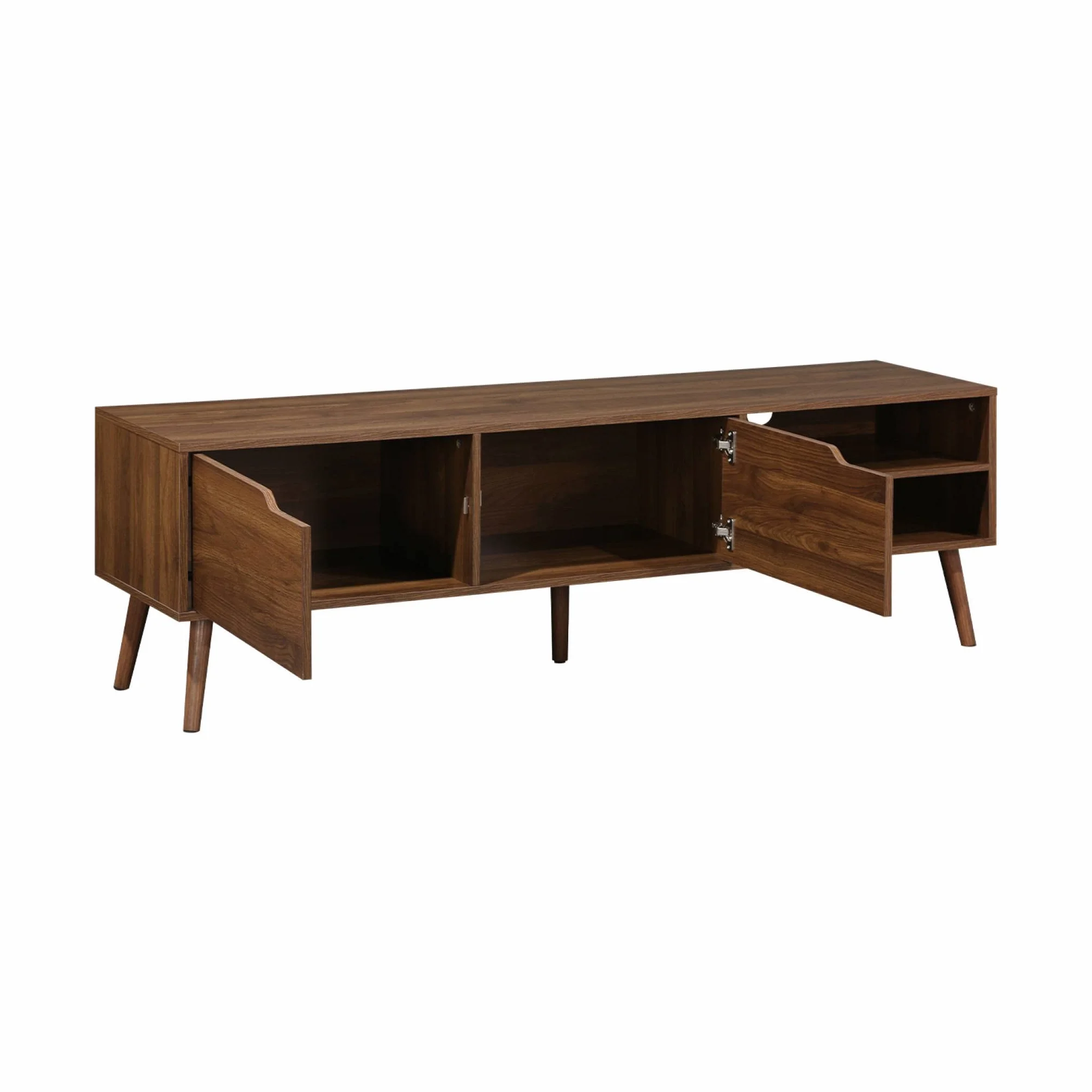 Alice's Home sweeek - Mueble TV, decoración Madera Nogal, 2 Puertas, 1 Estante, 160cm