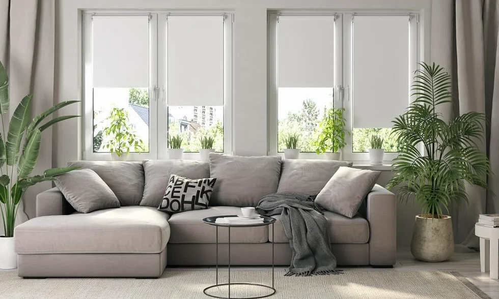 Sonello Persiana Enrollable Blackout 65x210cm Gris Claro sin perforación