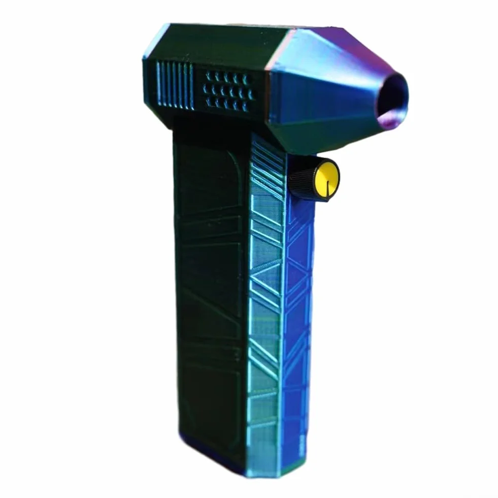Mini ventilador turbo jet, 29 mm, 13 aspas, 110000 rpm, 13.5 cm, ventilador turbo tricolor brillante de seda