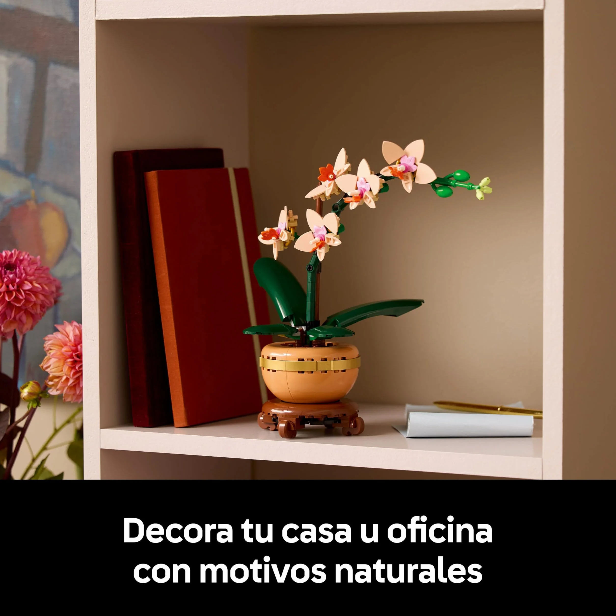 LEGO Botanicals Miniorquídea 10343 Maqueta para Construir Adultos Orquídea Flor Planta Artificial Decoración Hogar