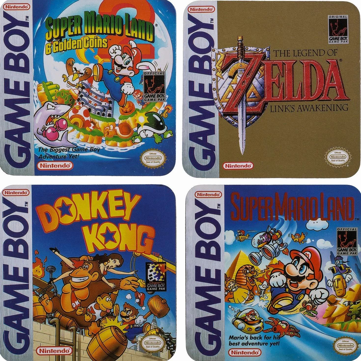 Nintendo Gameboy Classic Coaster Collection Posavasos Juego de 4 Retro