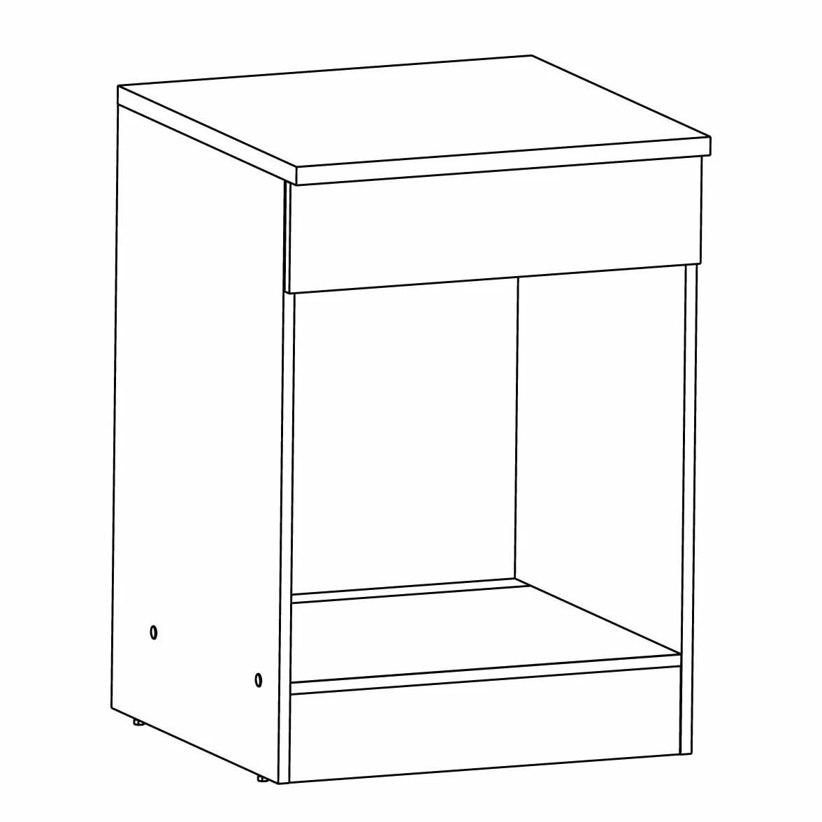 Demeyere Mueble bajo Horno, Origan, Fabricado en Francia, Garantía de 2 años, Madera de ingeniería, Kronberg/Negro Mate, L 60 x P 60 x H 85 cm