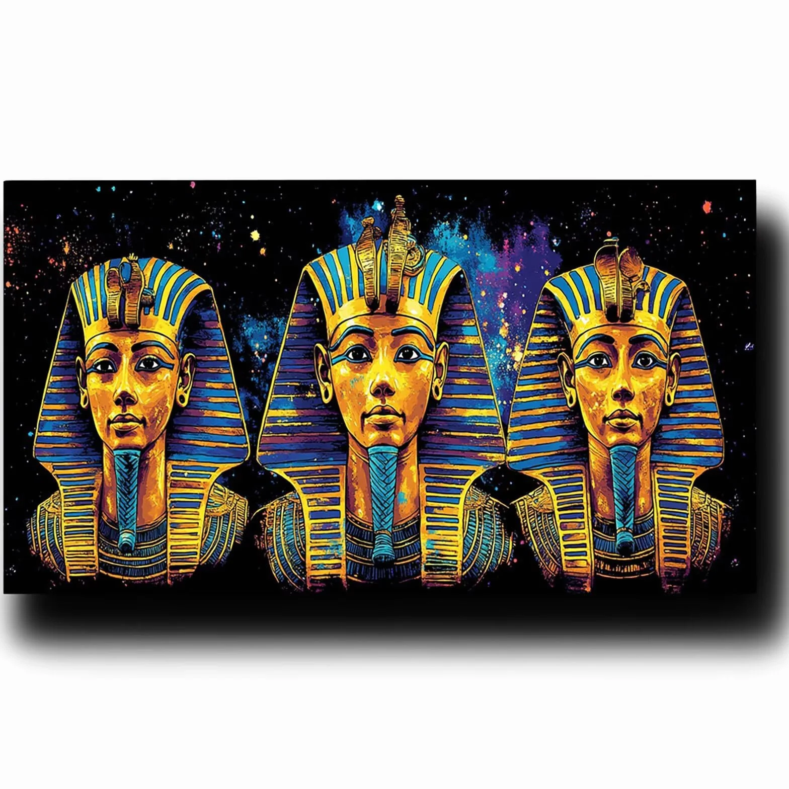 Pintar por Numeros Adultos Cielo estrellado, Pintar por Numeros Niños Kit Manualidades Adultos Egipto Cuadros para Pintar por Numeros Pintura Acrílico, Cuadros Decoracion Salon Modernos 80X160cm 7-0-I