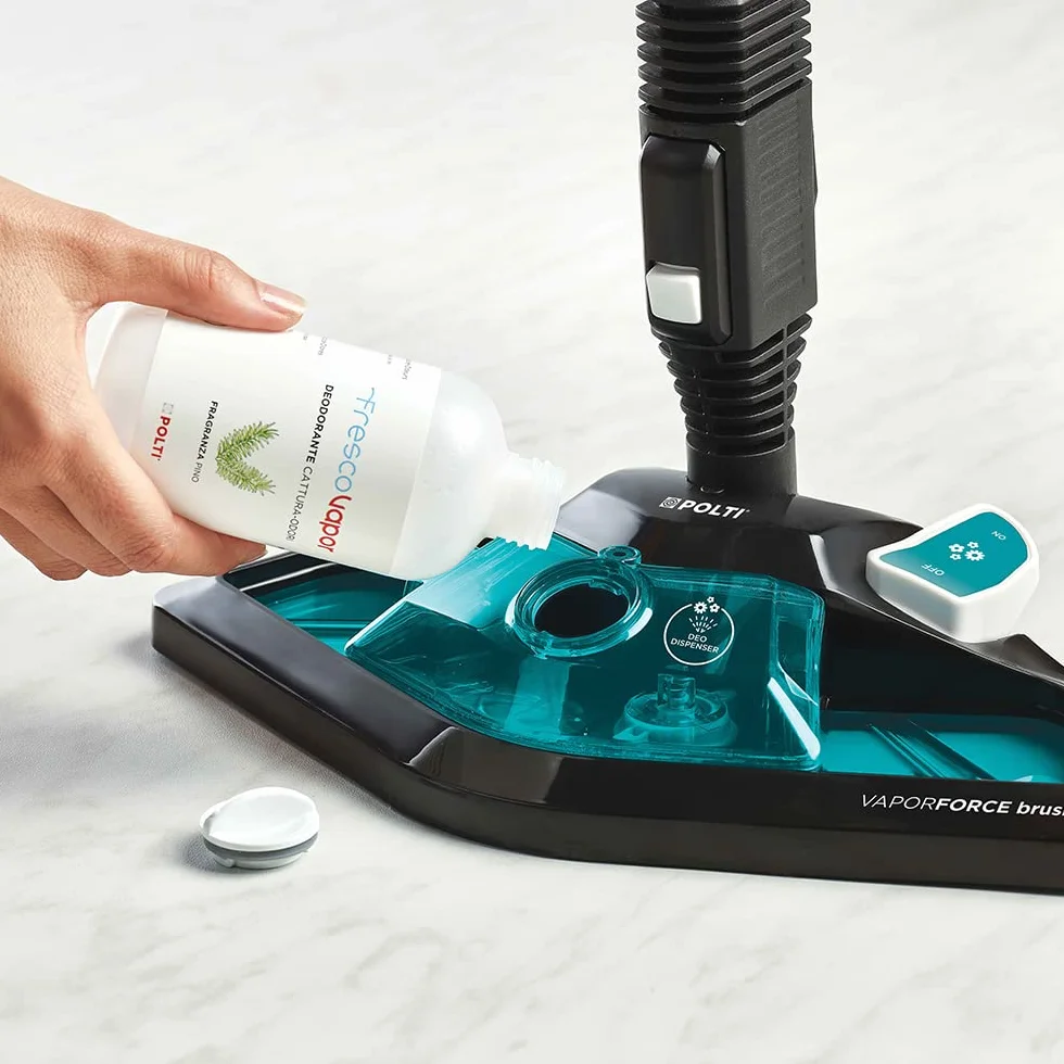 Polti Vaporetto Smart 100 T Steam Cleaner, 4 Bar High Pressure Boiler, 1500 W, 8 Akcesoriów, Biały Turkusowy