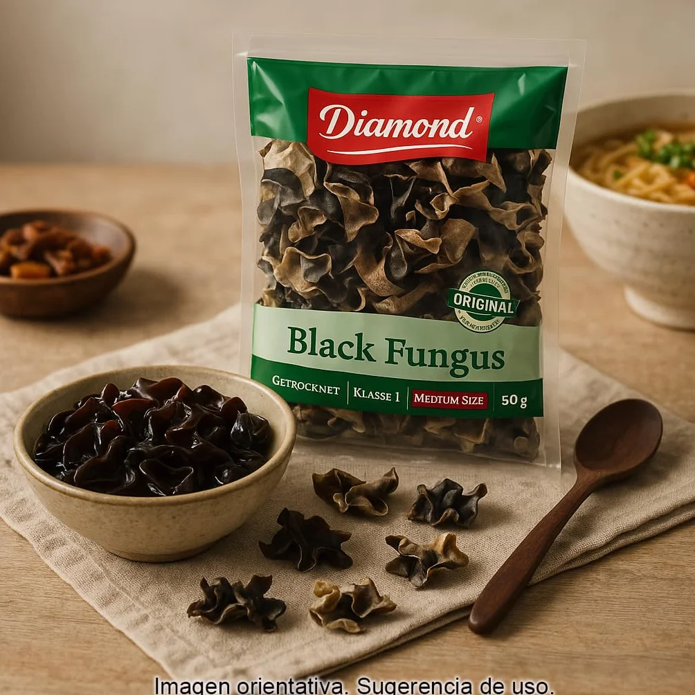 Oreja de Árbol deshidratada 50 g hongo negro asiático para sopas ramen salteados
