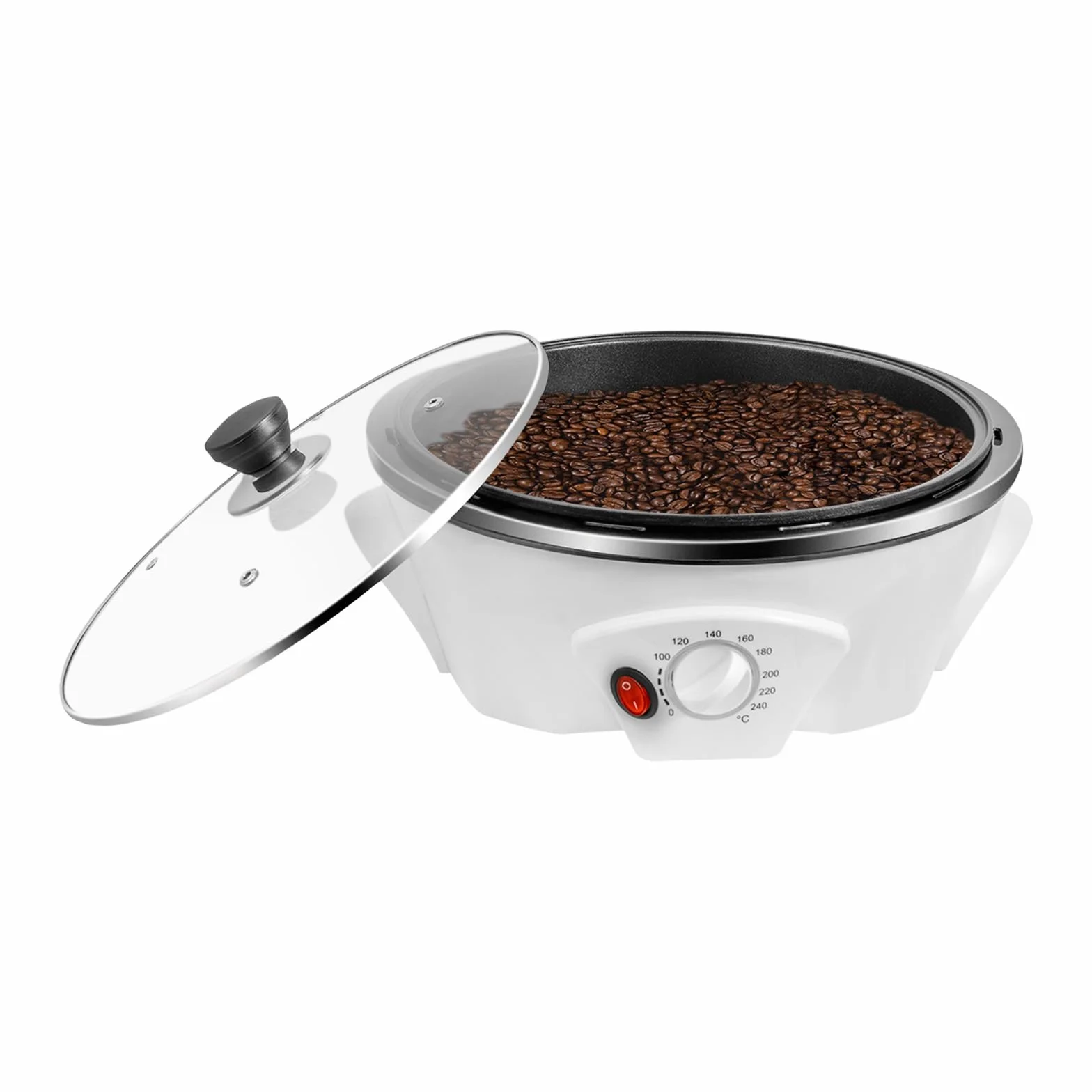 MINRS Tostador de café eléctrico 1200W 0-240°C para hogar