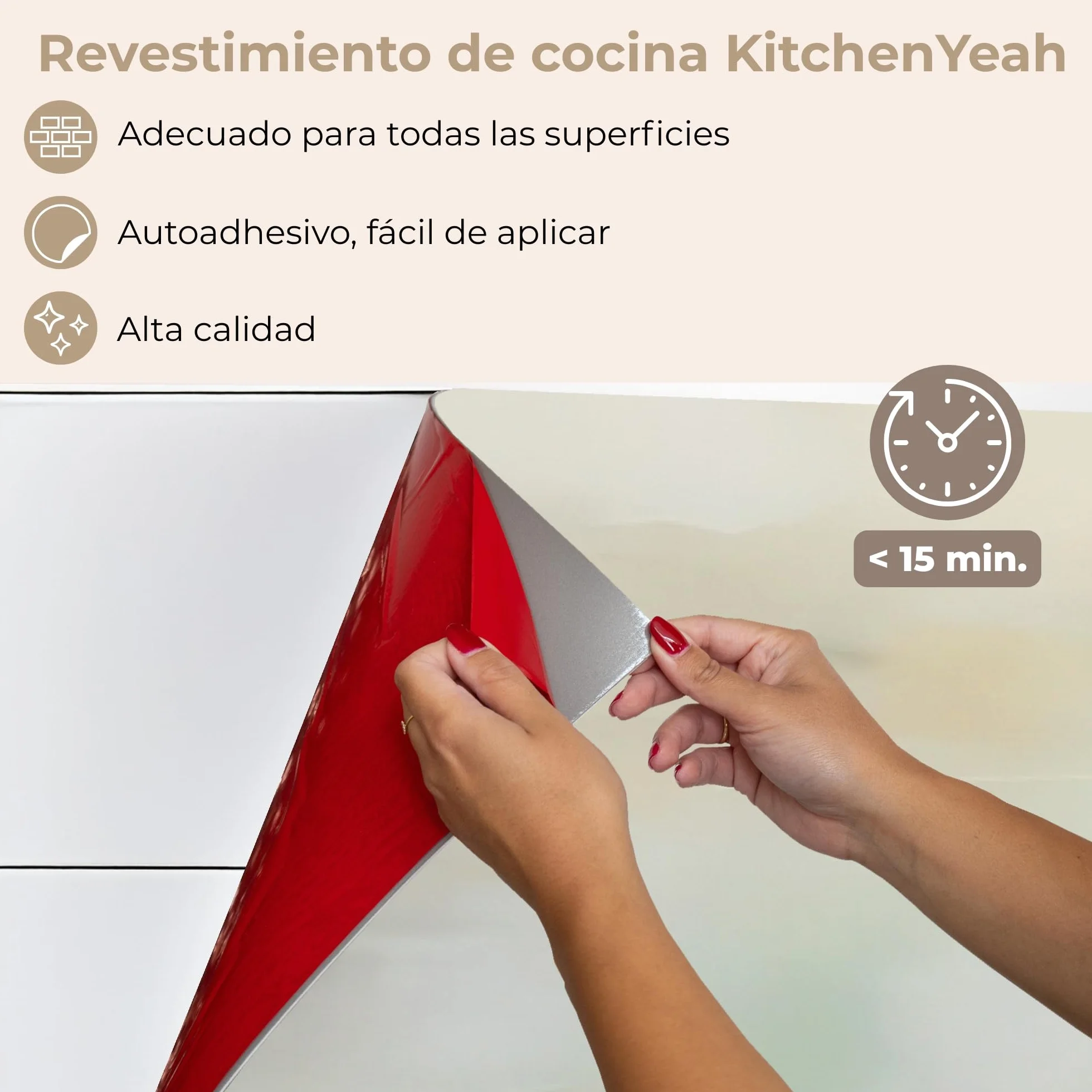 KitchenYeah© Antisalpicaduras Cocina 80x300 cm Adhesivo Salpicadero Protector Salpicaduras Kitchen Abstracto - Arte - Blanco - Verde - Moderno