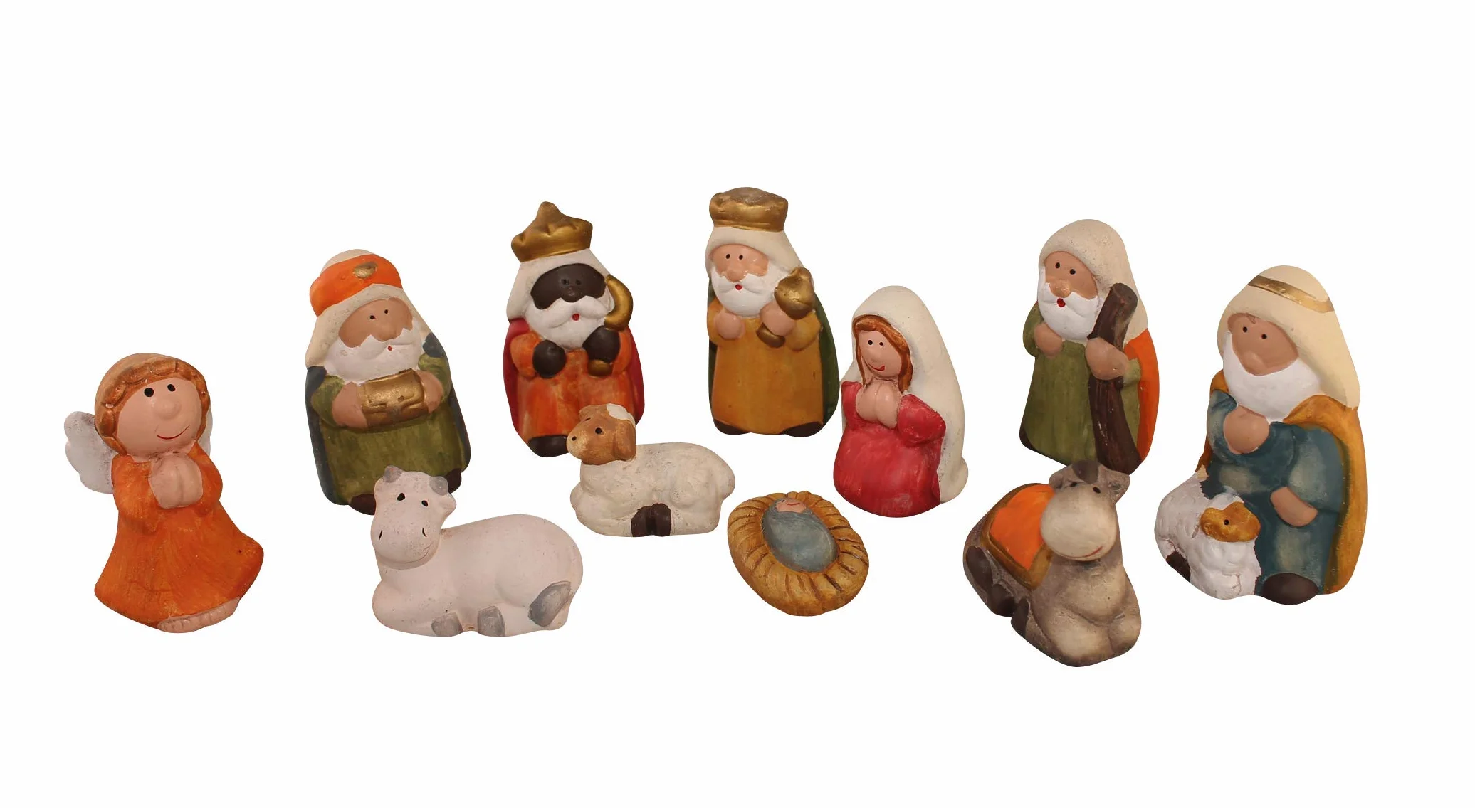 ARTECSIS Set De 11 Figuras Belén 7.5cm, Nacimiento, Belén De Cerámica Santon para Decoración Navideña