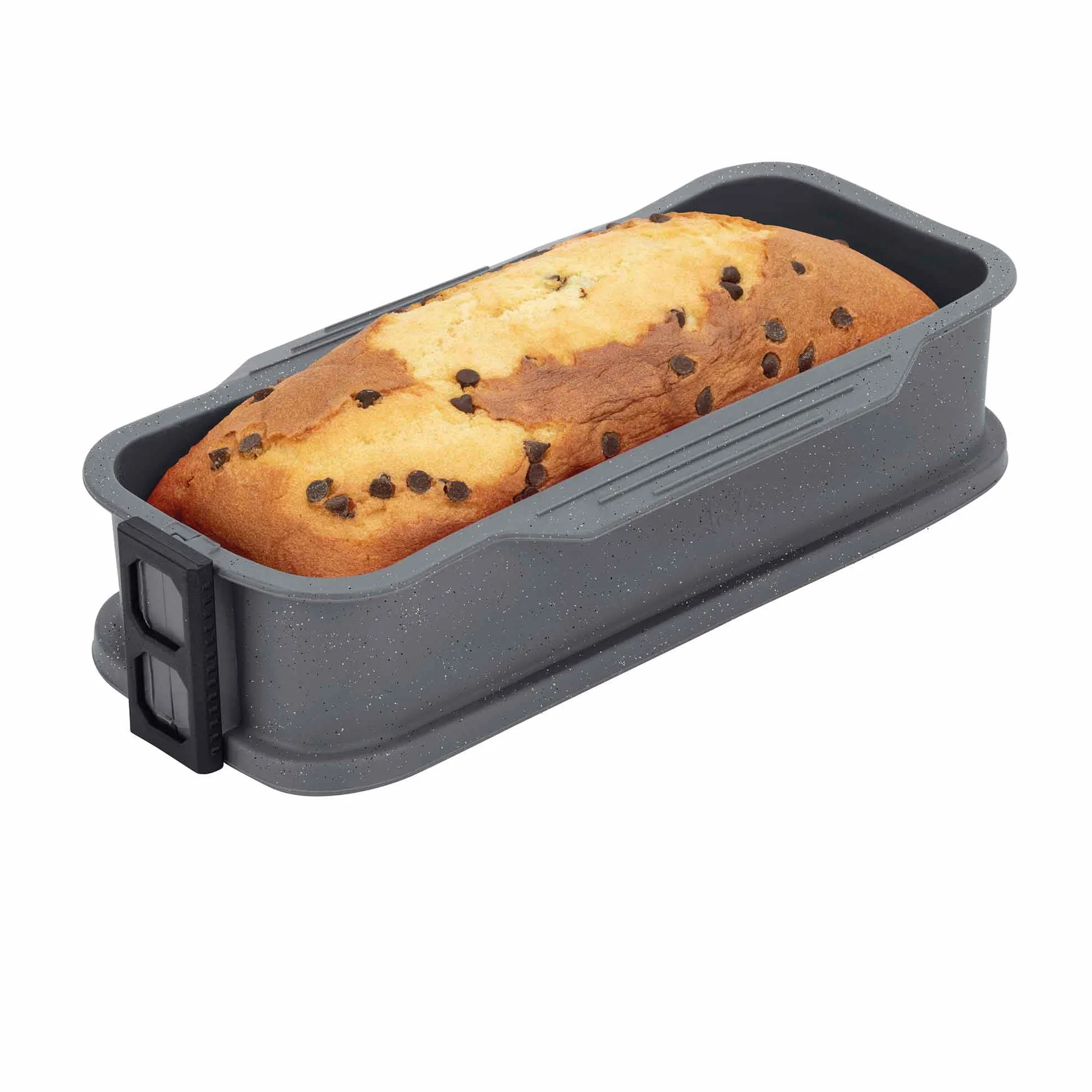JATA Molde de Silicona para Bizcochos con Base de Cristal Rectangular 27 cm, Antiadherente, Apto para Horno