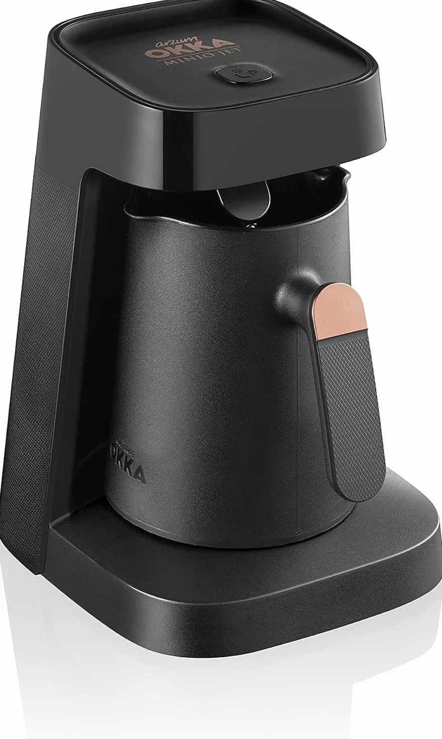 Arzum Okka Cafetera turca MINIO JET, cafetera turca, 400 W, 5 tazas de capacidad de café, protección contra desbordamiento, sistema de alerta acústica (cobre)