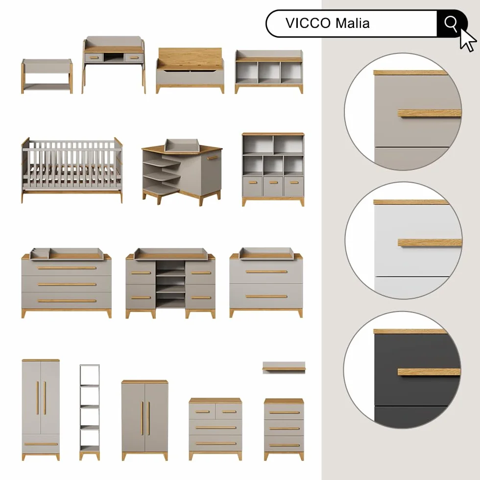 VitaliSpa Malia Estante Infantil Blanco 107.2x63.8 cm 3 Compartimentos para Juguetes