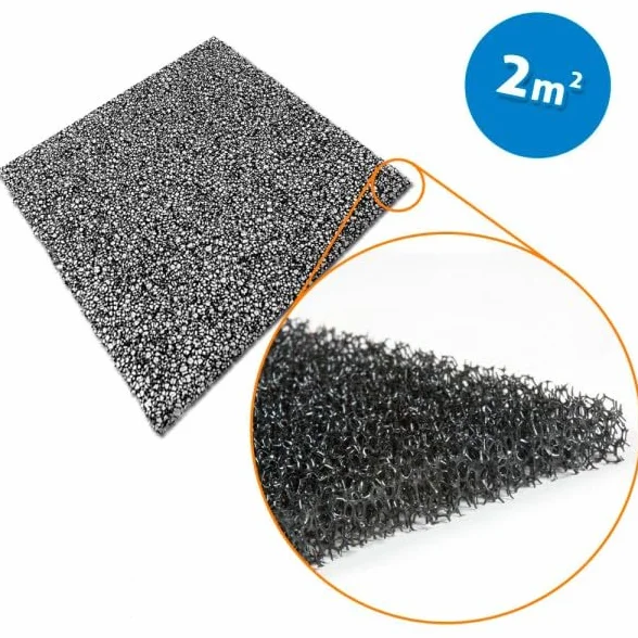 Pack 6 planchas de espuma filtrante poliuretano 2x1m grosor 5mm