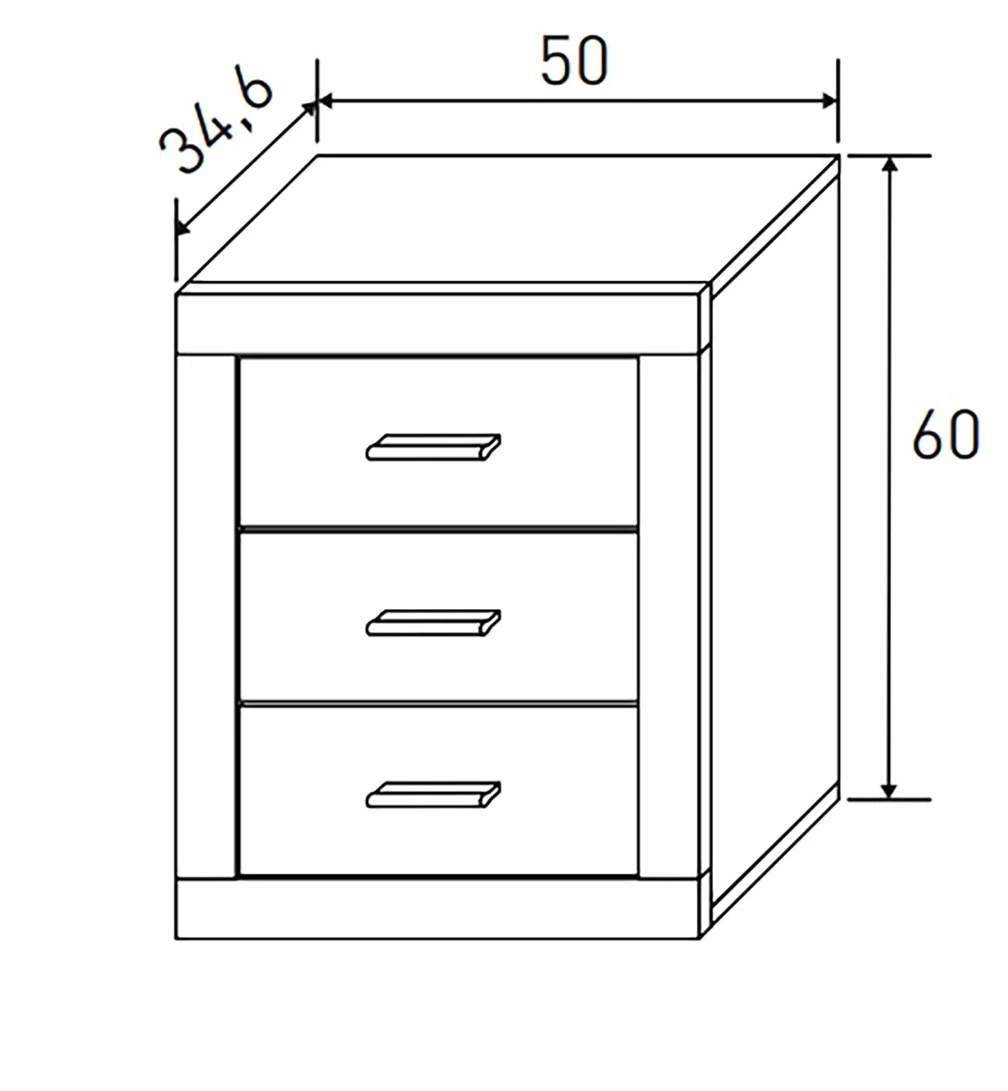 Conjunto de Cabecero + 2 Mesitas de Noche Color Roble Cambrian, Efecto Textil