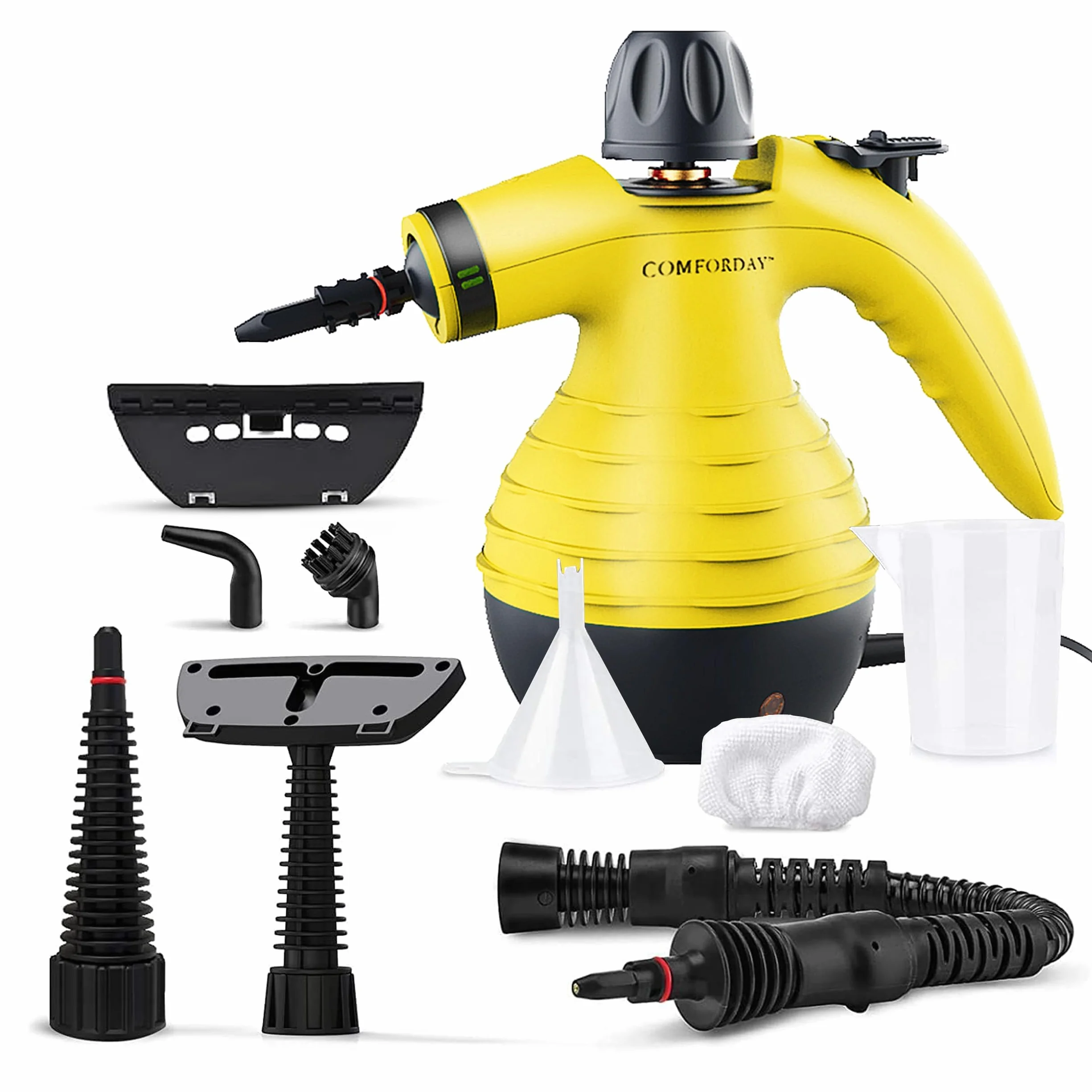 COMFORDAY Limpiador de Vapor de Mano Portátil 9 Accesorios