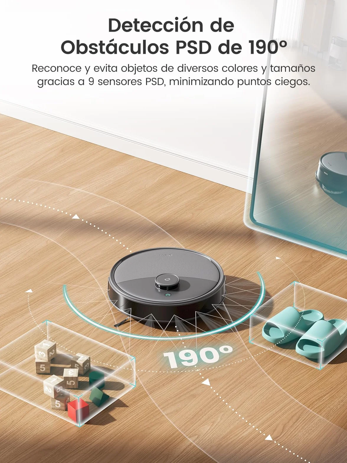 LEFANT M3 Max Robot Aspirador y Fregasuelos, 20000 Pa, 210min, Auto-Lavado Secado Mopa, Auto-Vaciado 3.2L, dToF Navegación Láser, WiFi Alexa App iWatch