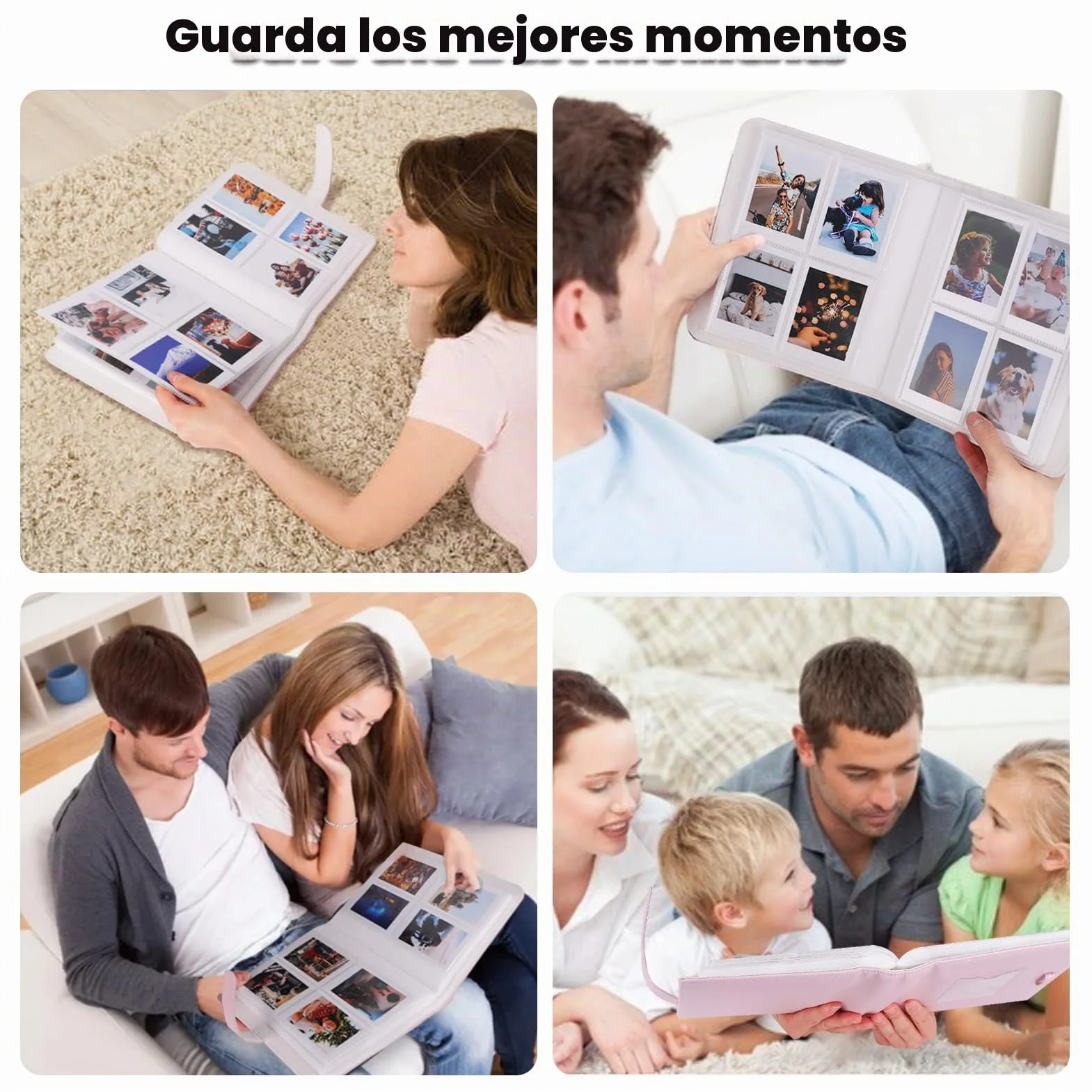 Álbum de fotos con 272+1 bolsillos para película de 3 pulgadas, compatible con Fujifilm Instax Mini 12 11 9 8 25 70 90 40 99 SE 7+ Mini LiPlay Link2 EVO, Polaroid Snap PIC-300, Kodak Impresora