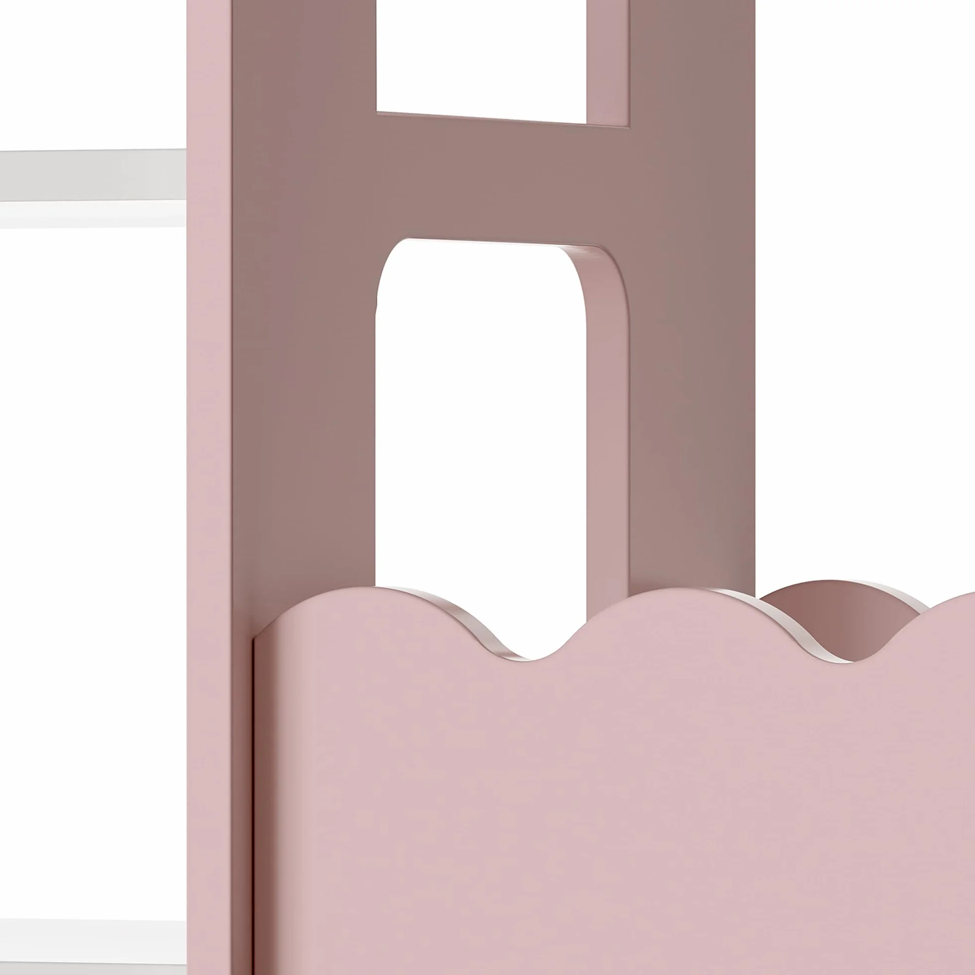 Perchero Burro Infantil Vestnes con Estantería 114 x 77 x 30 cm - Rosa/Blanco