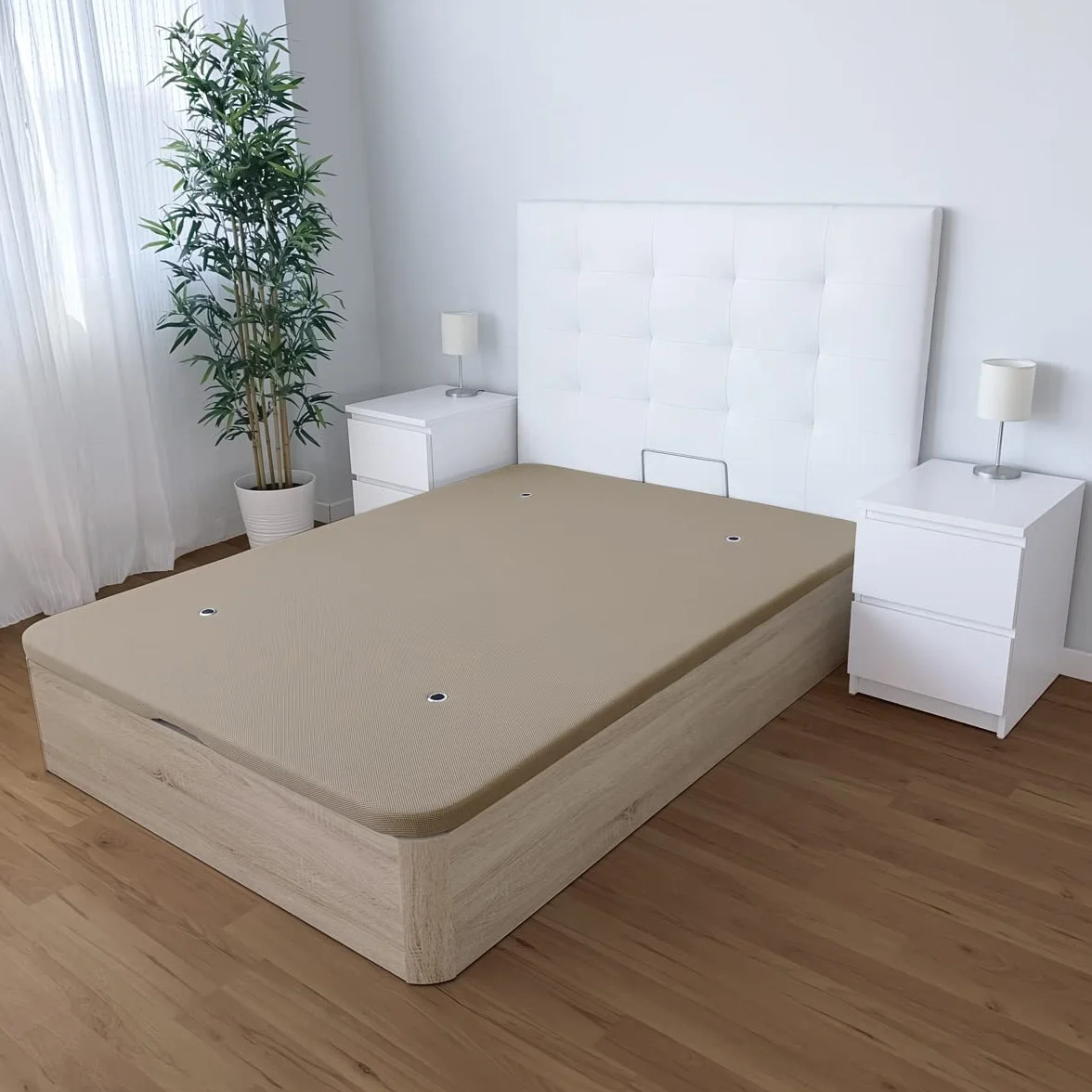 Canapé Abatible Extra Reforzado Gran Capacidad 135 x 180 Cambria Tapa Transpirable