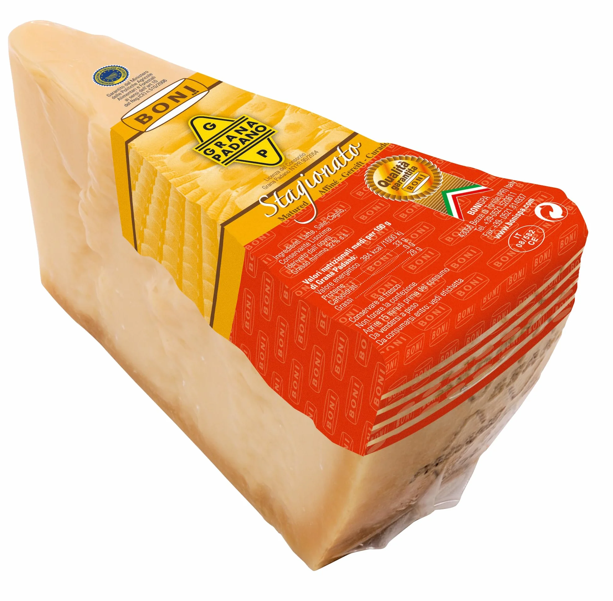 Grana Padano DOP Queso Italiano 1kg 10 Meses de Maduración
