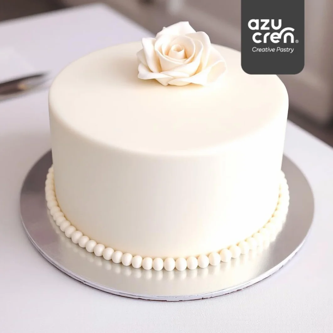 Azucren Fondant 1 Kg Pasta de Azucar Blanco para Cubrir Tartas