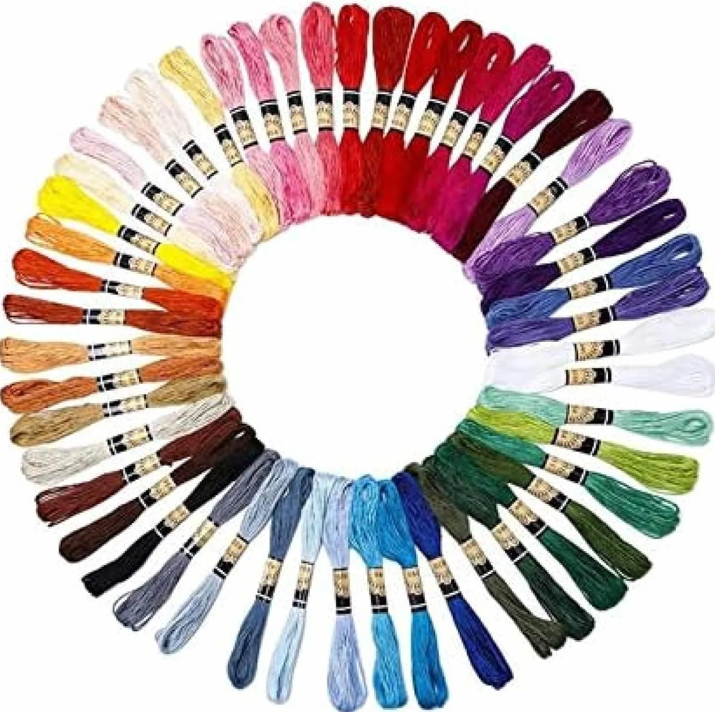 Hilo De Bordar 50/100/200/447colores Bordado DIY Línea De Seda Hilos De Rama Hilo Similar Hilo De Hilo Madeja Hilo De Cruz Herramientas De Costura, 100 Random Color