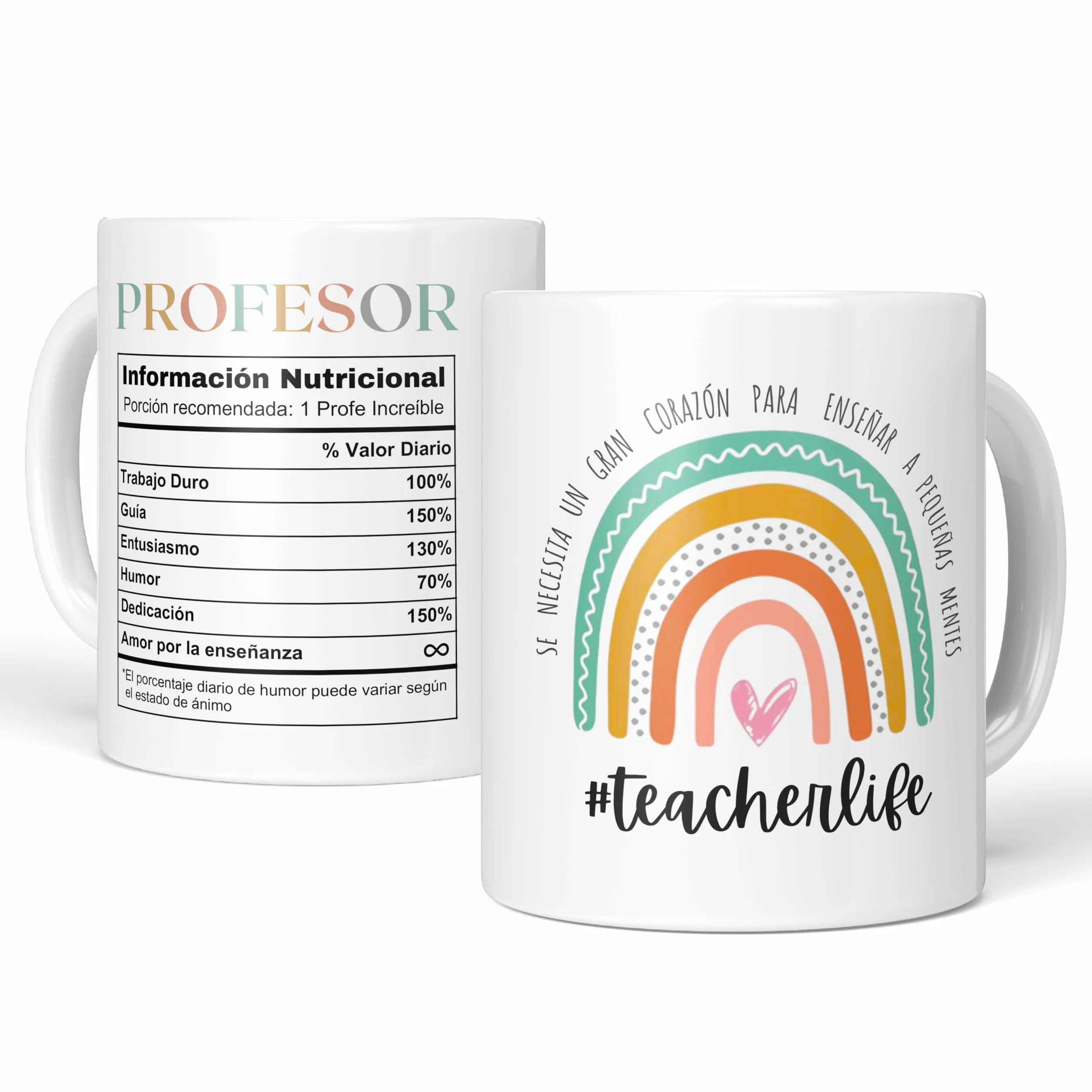 Detalles Únicos para Profes - Regalo Original Profesora - Taza Profesor - Regalos Maestra Infantil - Regalo Teacher (Diseño 1)