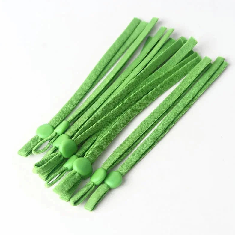50/1000 piezas de banda elástica de colores, cuerda elástica de nailon, accesorios de costura hechos a mano, material de cuerda ajustable para las orejas, verde fruta, 500 piezas