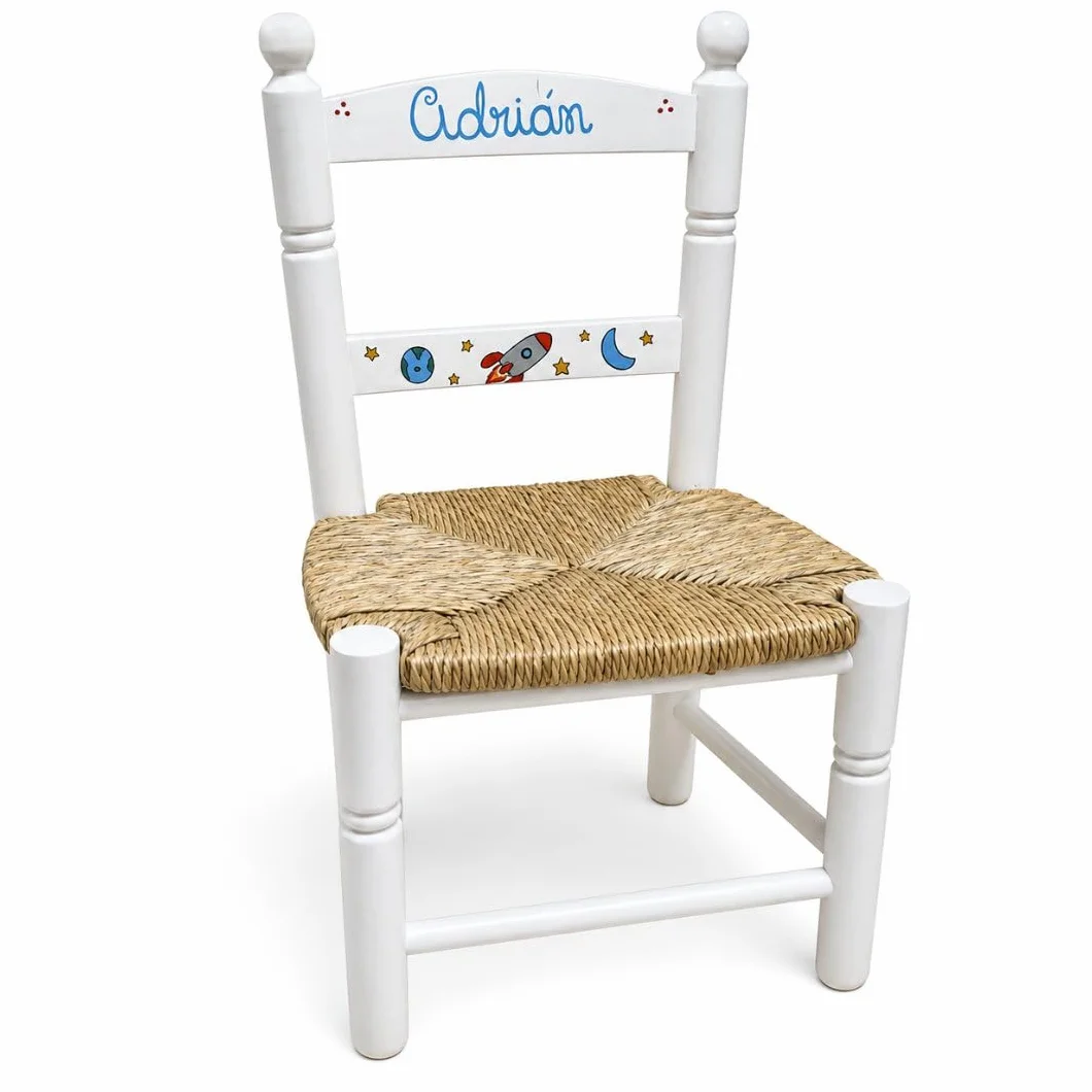 Silla Infantil Personalizada 6 Colores 34X30X60 (Blanco)