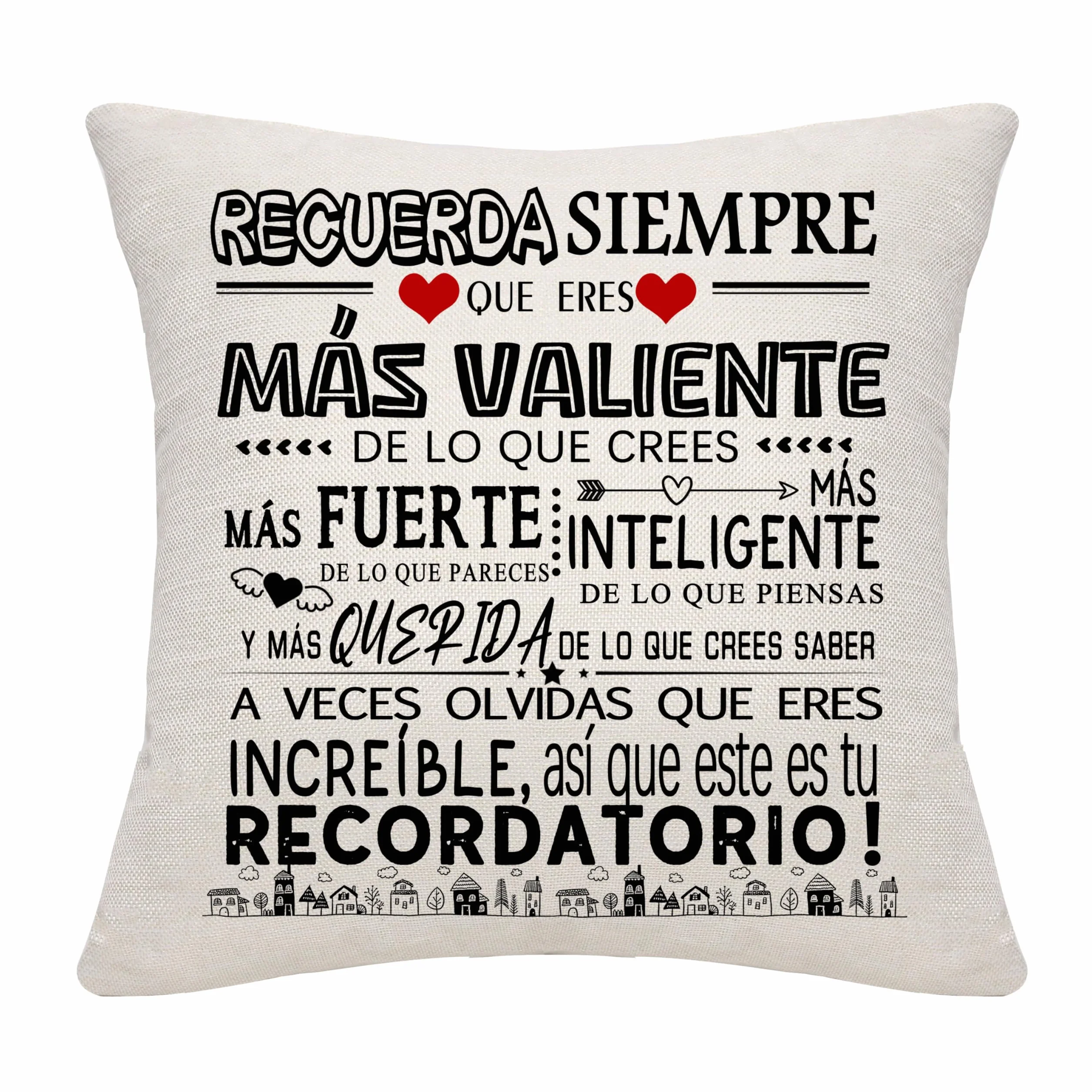 Fundas de Cojín Inspiradoras para Mujer Regalo Motivacional para Mamá Hija Amiga Cumpleaños Navidad