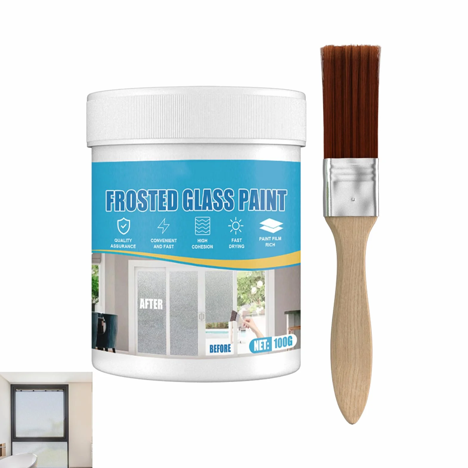 Pintura para Vidrio Esmerilado a Base de Agua 100G