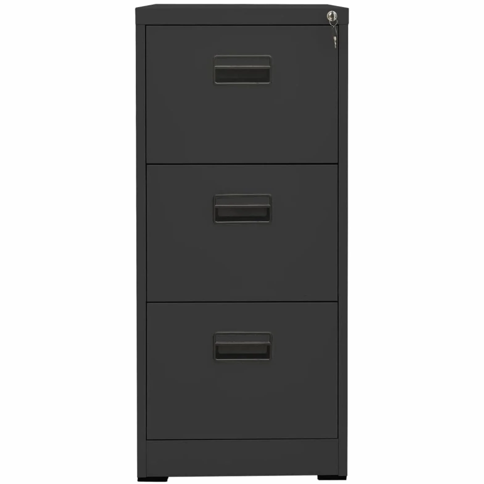 ZEYUAN Armario archivador, Armario Oficina, Mueble Archivador, Cajonera Oficina, Cajonera Archivador, Mueble Cajonera, Archivador Oficina, de Acero Antracita 46x62x102,5 cm