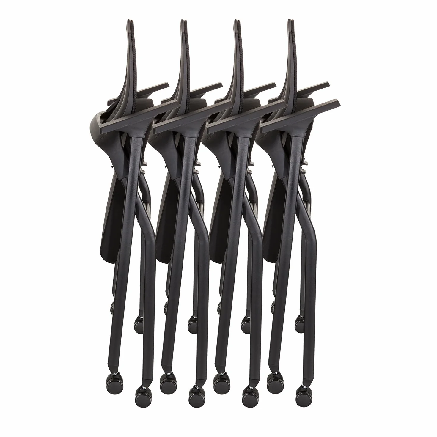 Silla Plegable Priority II Tela y Malla Negro 150 kg Ruedas