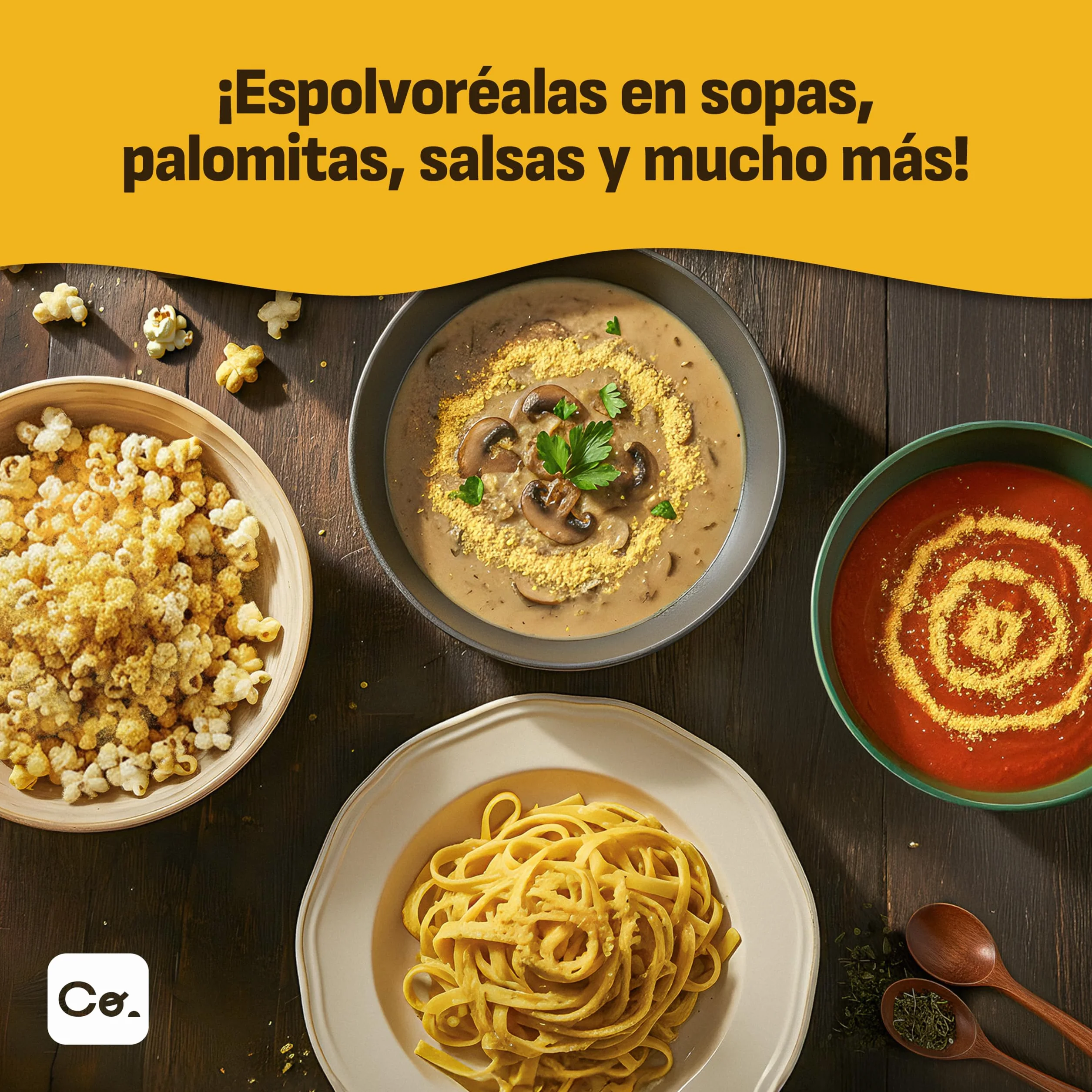 Coolinario Levadura Nutricional Fortificada 56 g Condimento Vegano Sabor Queso Rica B12 Proteína Fibra