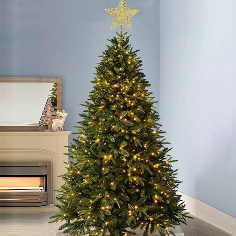 Estrella para Árbol de Navidad 23 x 20cm, Adorno Decoración Navideña