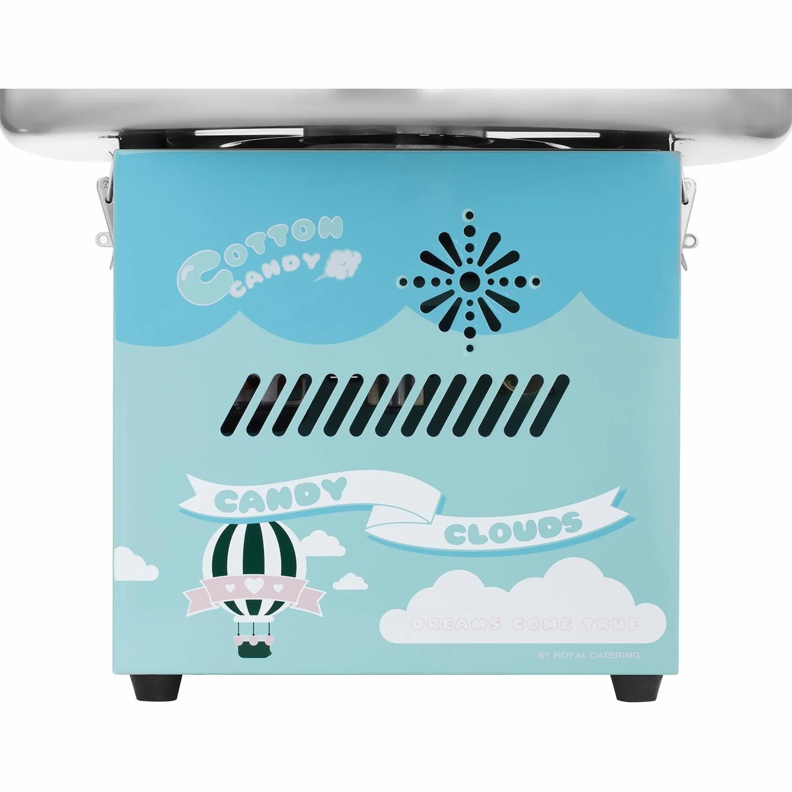 Royal Catering Máquina de Algodón de Azúcar RCZK-1200-BG 1200 W Ø 52 cm Turquesa