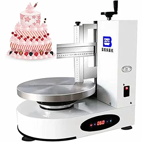 Máquina alisadora para decoración de tartas, herramienta ajustable para hornear glaseado profesional, raspado y revestimiento automático, 220 V