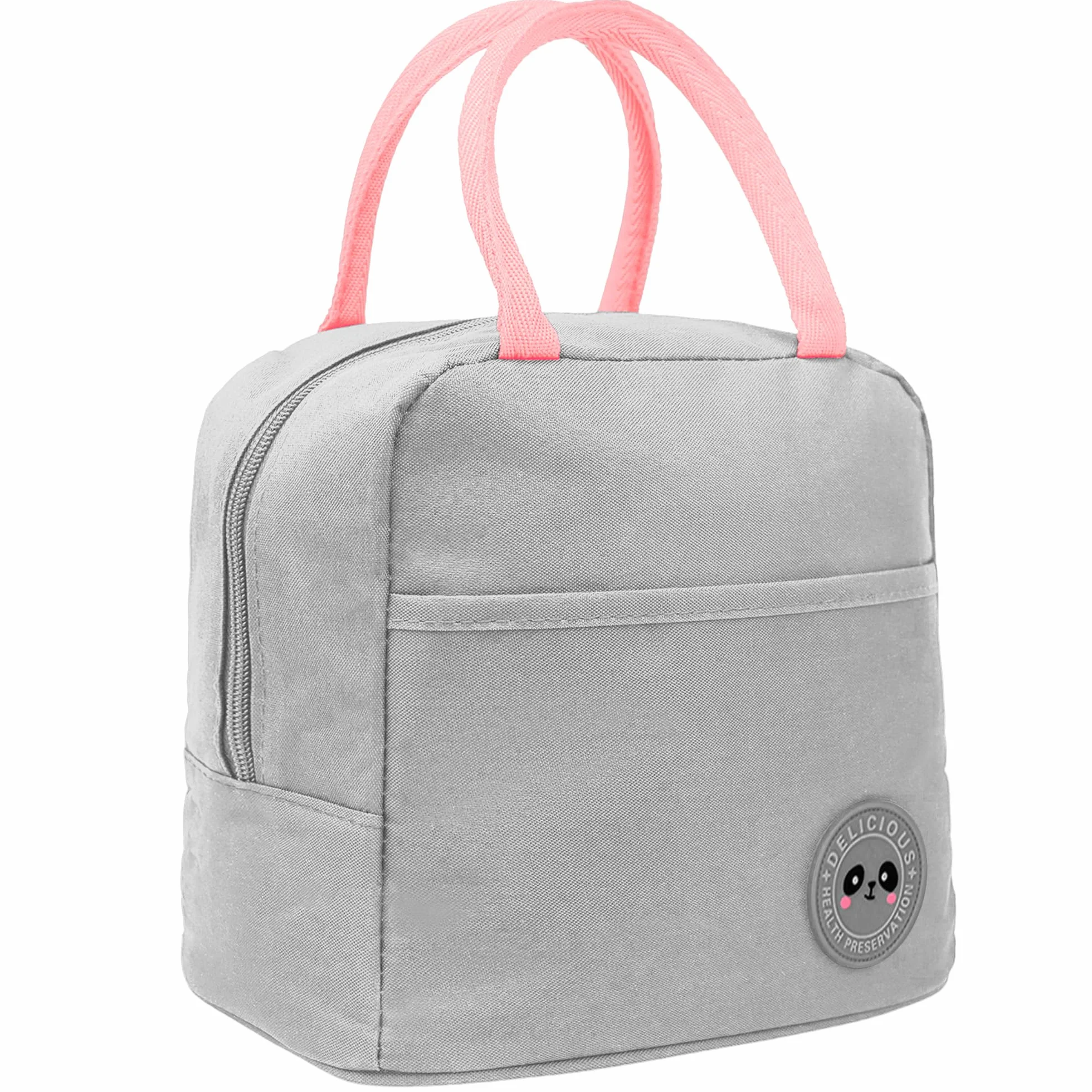 Bolsa Térmica Porta Alimentos 7L Nevera Portátil Aislamiento Impermeable Hermética Isotérmica Gris Rosa
