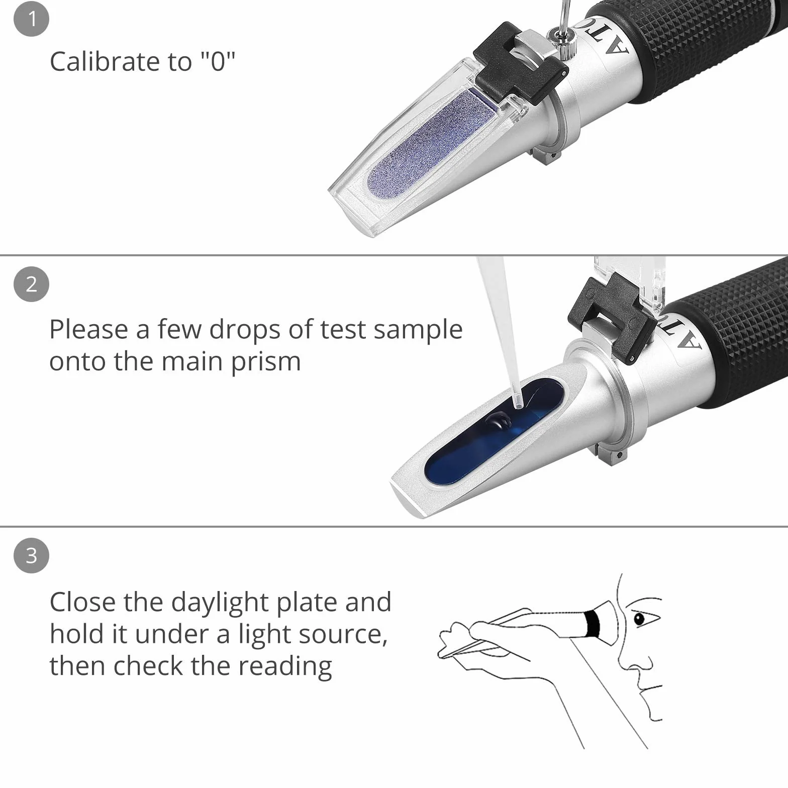 Proster Refractómetro Brix 0-40% y 0-25% Alcohol Refractómetro Digital para Vino Medir el Contenido de Azúcar para Fruta UVA y Grado de Alcohol de Vino Cerveza Refractómetro Portatil con ATC