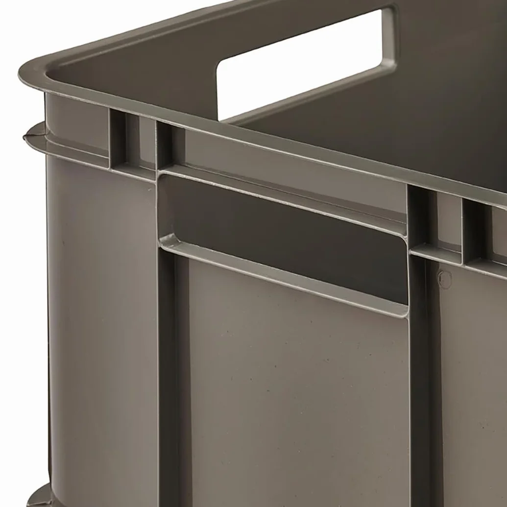 Keeeper Euro-Box XL Contenedor de almacenamiento con asas Procyclen 28 l Eco-Gris