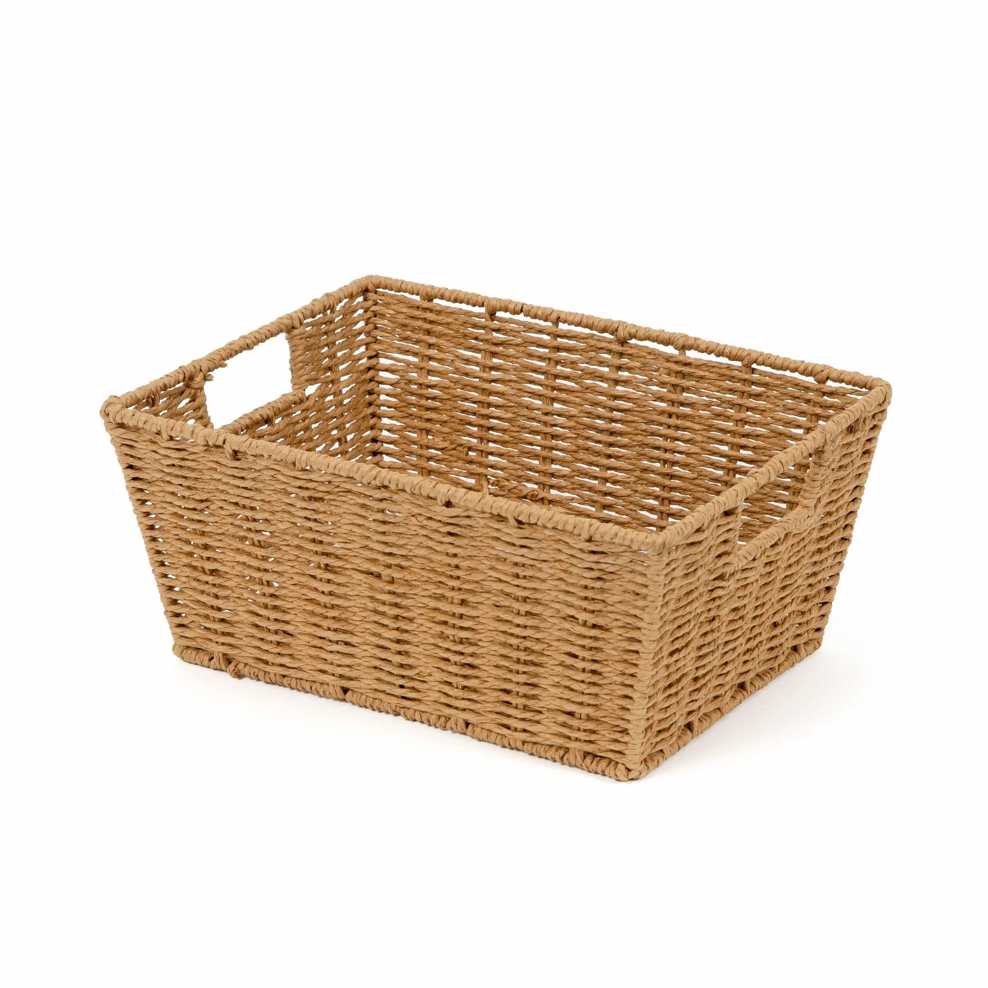 Cesta de almacenamiento de madera natural Etna Tamaño M 31 x 24 x 14 cm