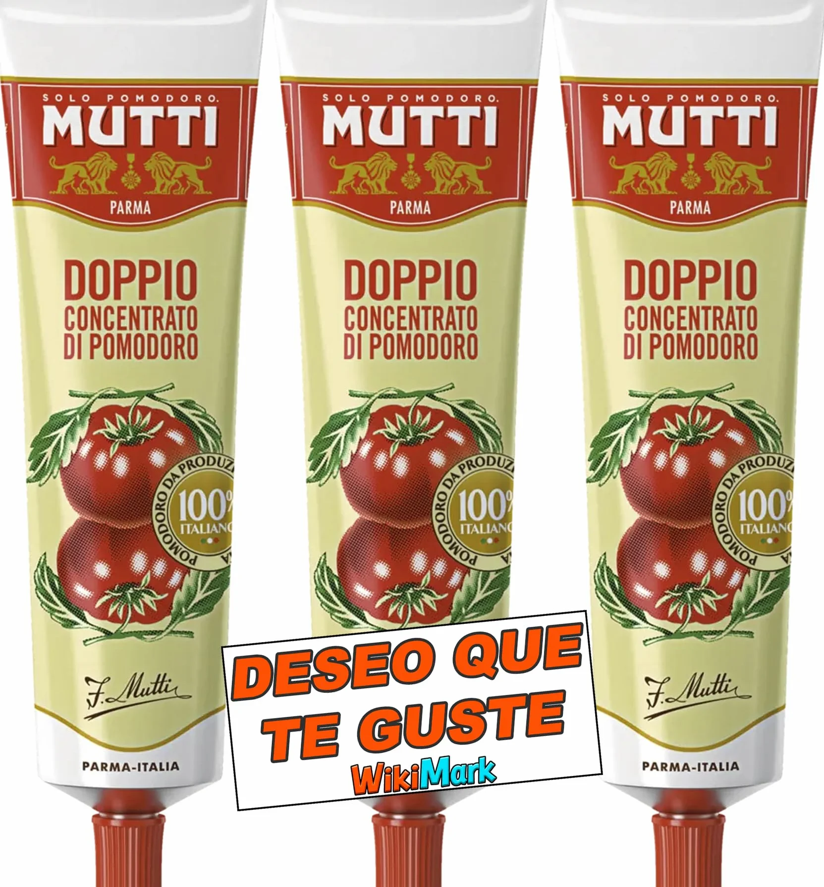 Mutti Doble Concentrado Tomate en Tubo 130g 3 Unidades